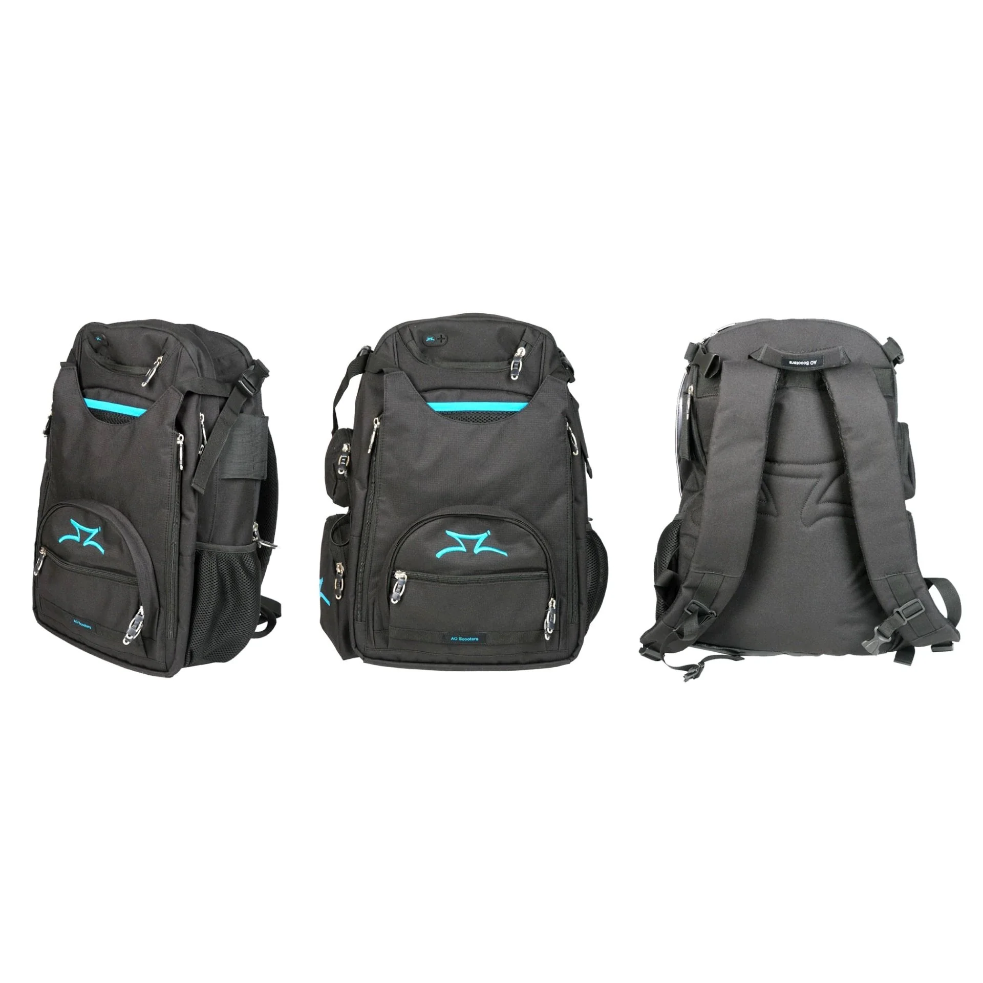 AO Transit Scooter Backpack - Black/Turquoise - Image 3