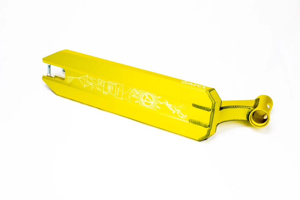 Apex Jesse Bayes Signature Scooter Deck 580mm - Bright Yellow - Image 4