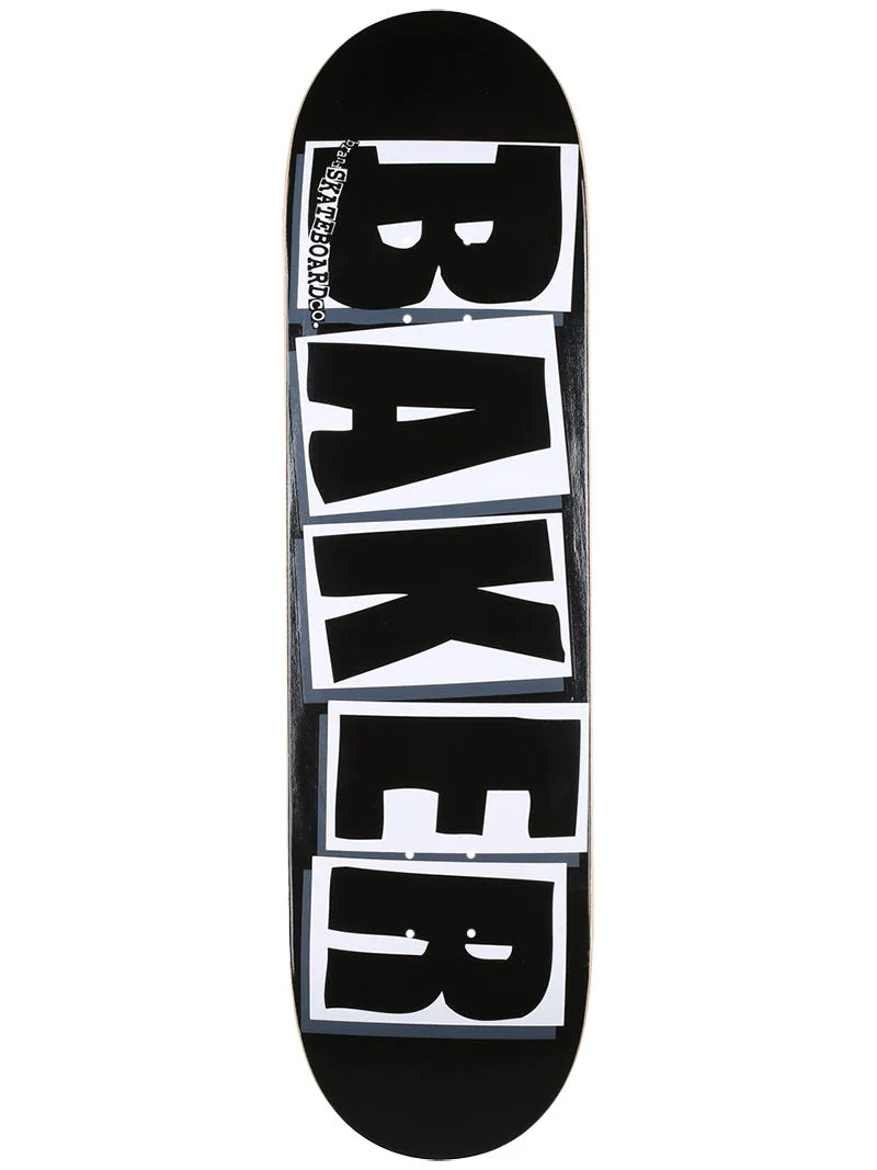 Baker Brand Logo Skateboard Deck - 8.475″ Black/White