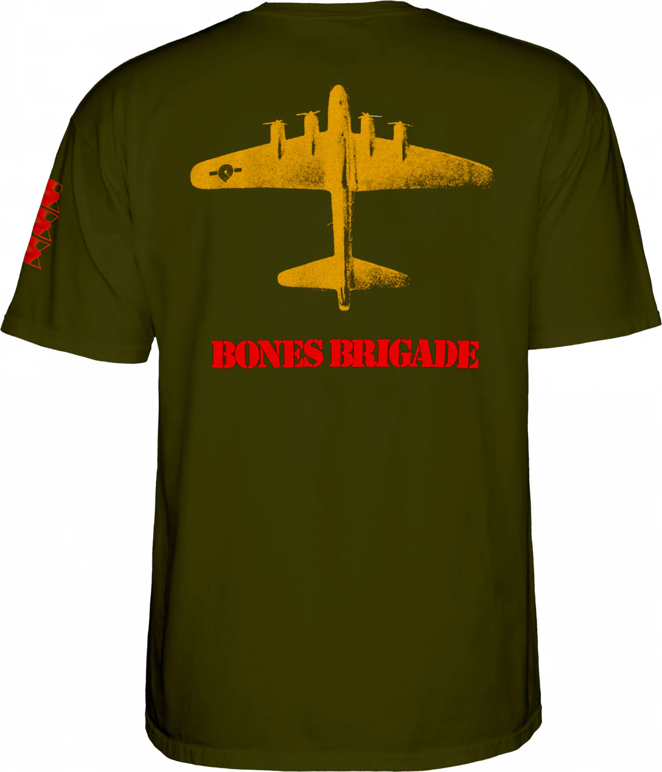 Bones Brigade Bomber T-shirt - Military Green - Image 2