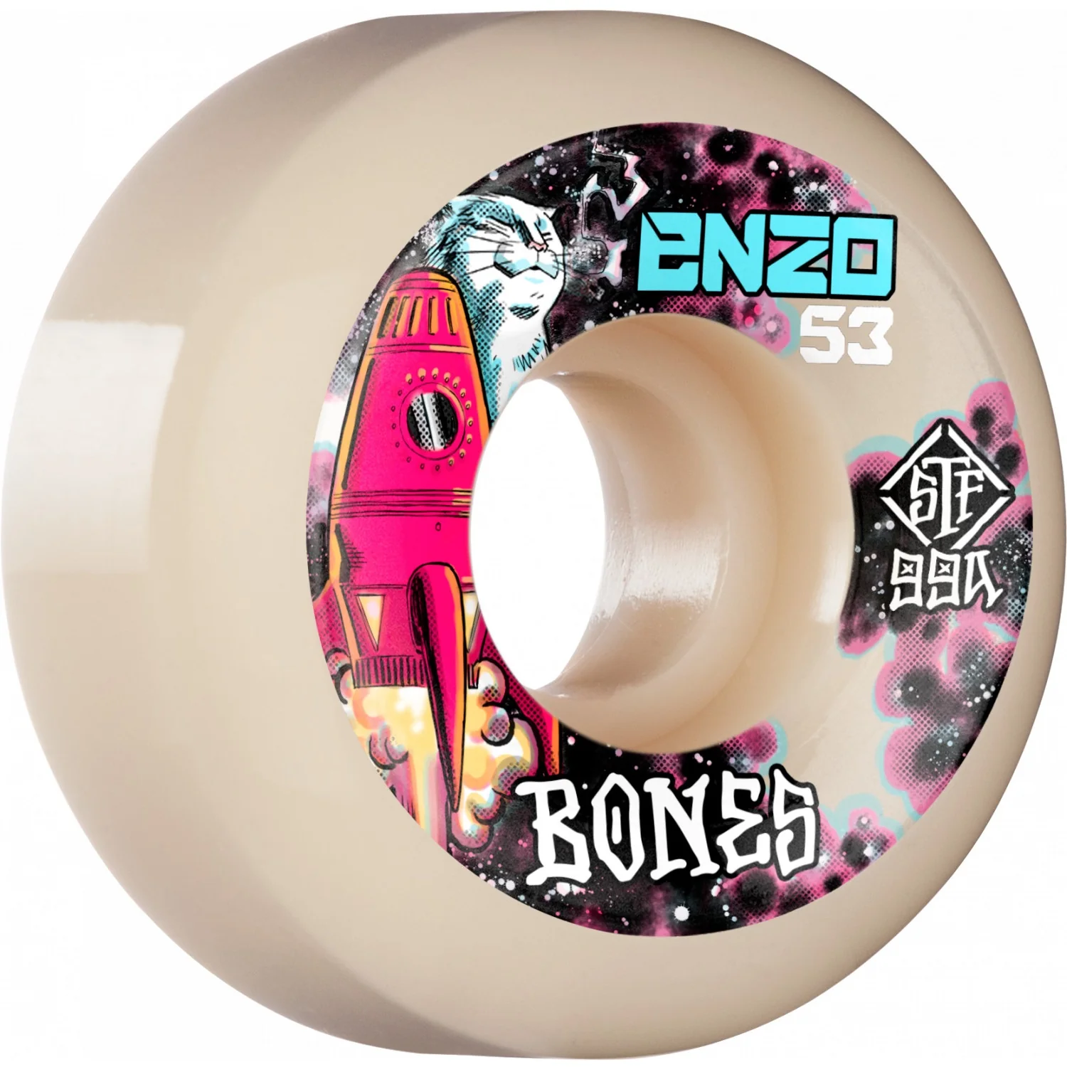 Bones STF Enzo Beerus V5 Sidecut 53mm Wheels - White (Set of 4)