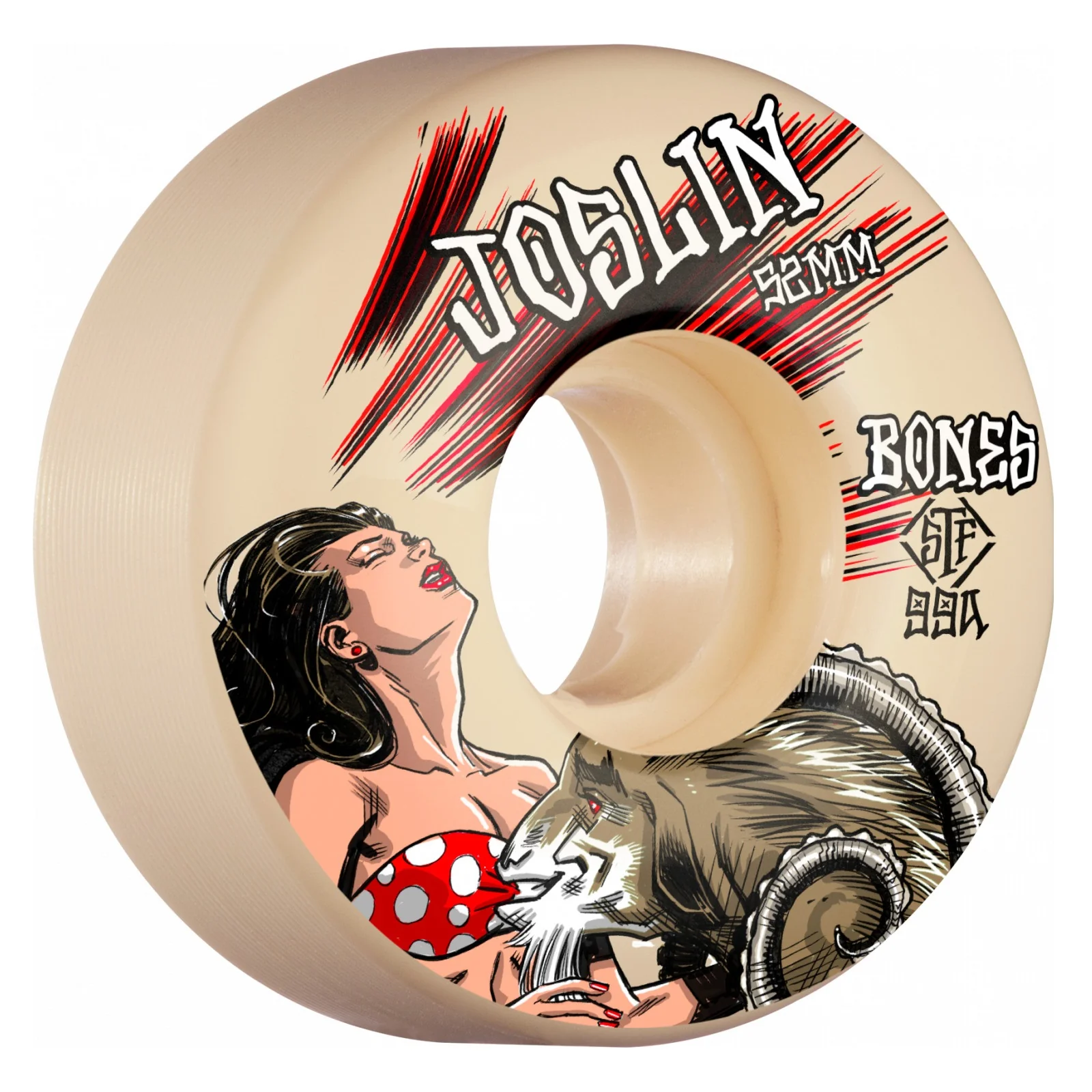 Bones STF Pro Joslin Goat V3 Slims 52mm 99a Wheels - White (Set of 4)