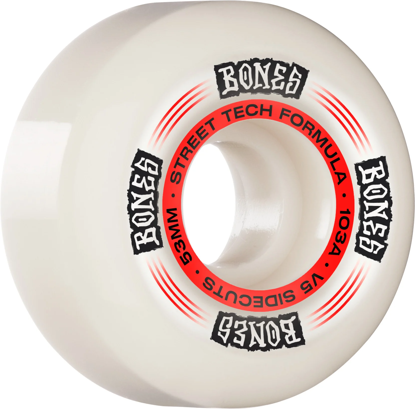 Bones STF Regulators V5 Sidecut 53mm 103a Wheels - White (Set of 4)