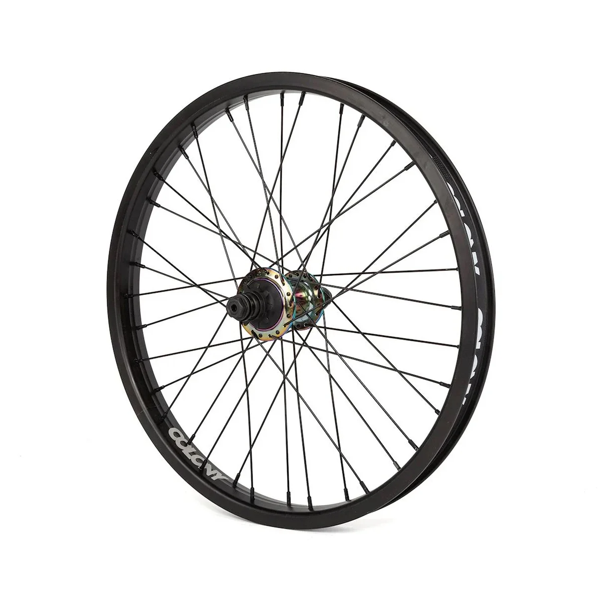 Colony BMX Pintour Cassette RHD Rear Wheel - Rainbow/Black