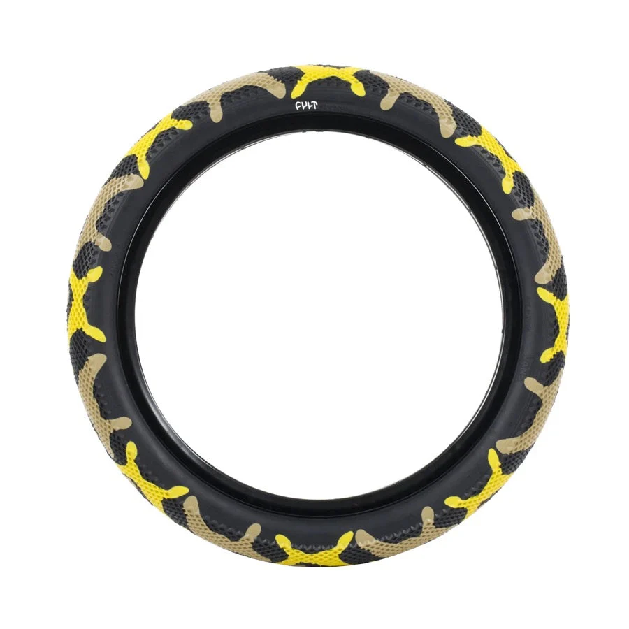 Cult BMX X Vans Juvenile Tire 18″ - Yellow Camo