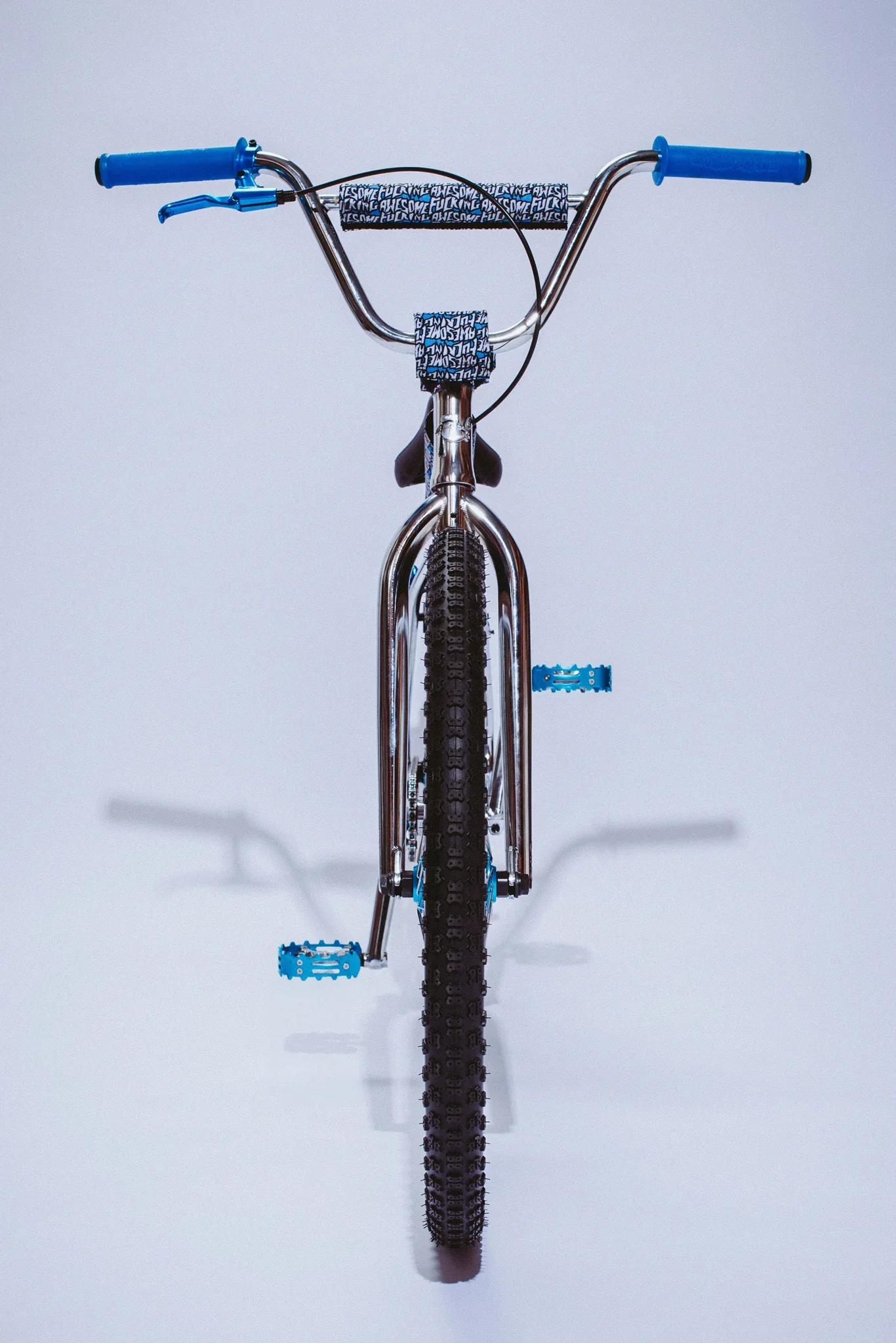 Cult x Fucking Awesome 26″ Cruiser Complete Bike - Chrome/Blue - Image 2