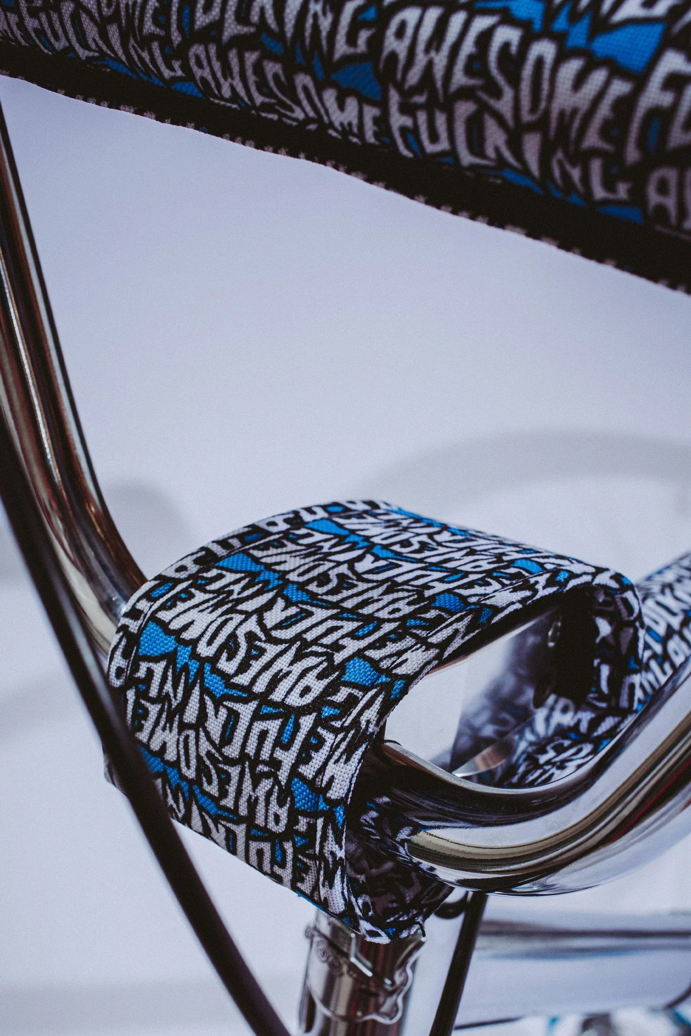 Cult x Fucking Awesome 26″ Cruiser Complete Bike - Chrome/Blue - Image 7