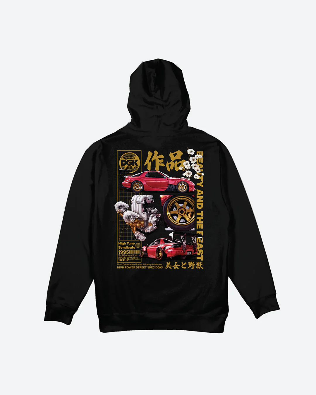 DGK Beauty And The Beast Hooded Fleece - Black - Image 2