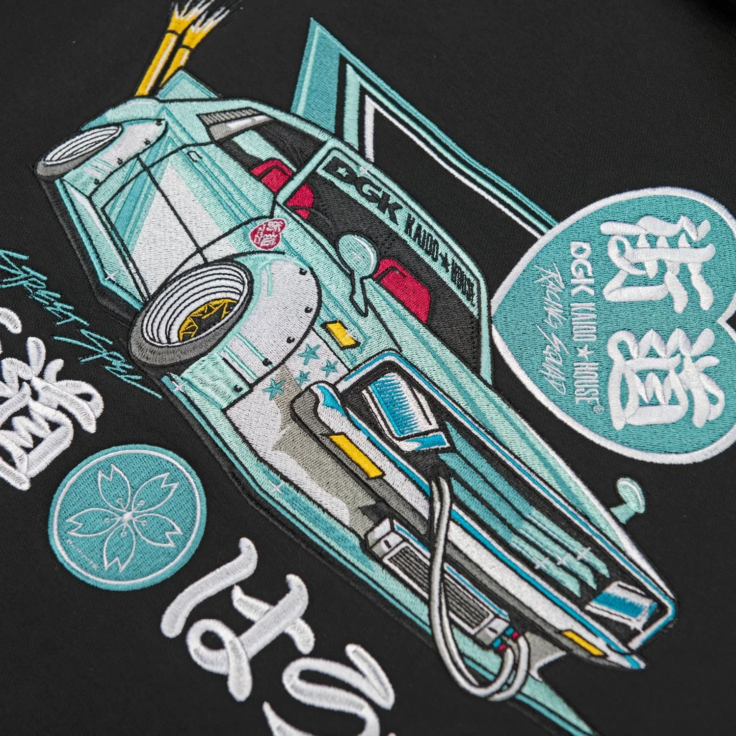 DGK x Kaido House Zokusha Embroidered Hoody - Black - Image 3