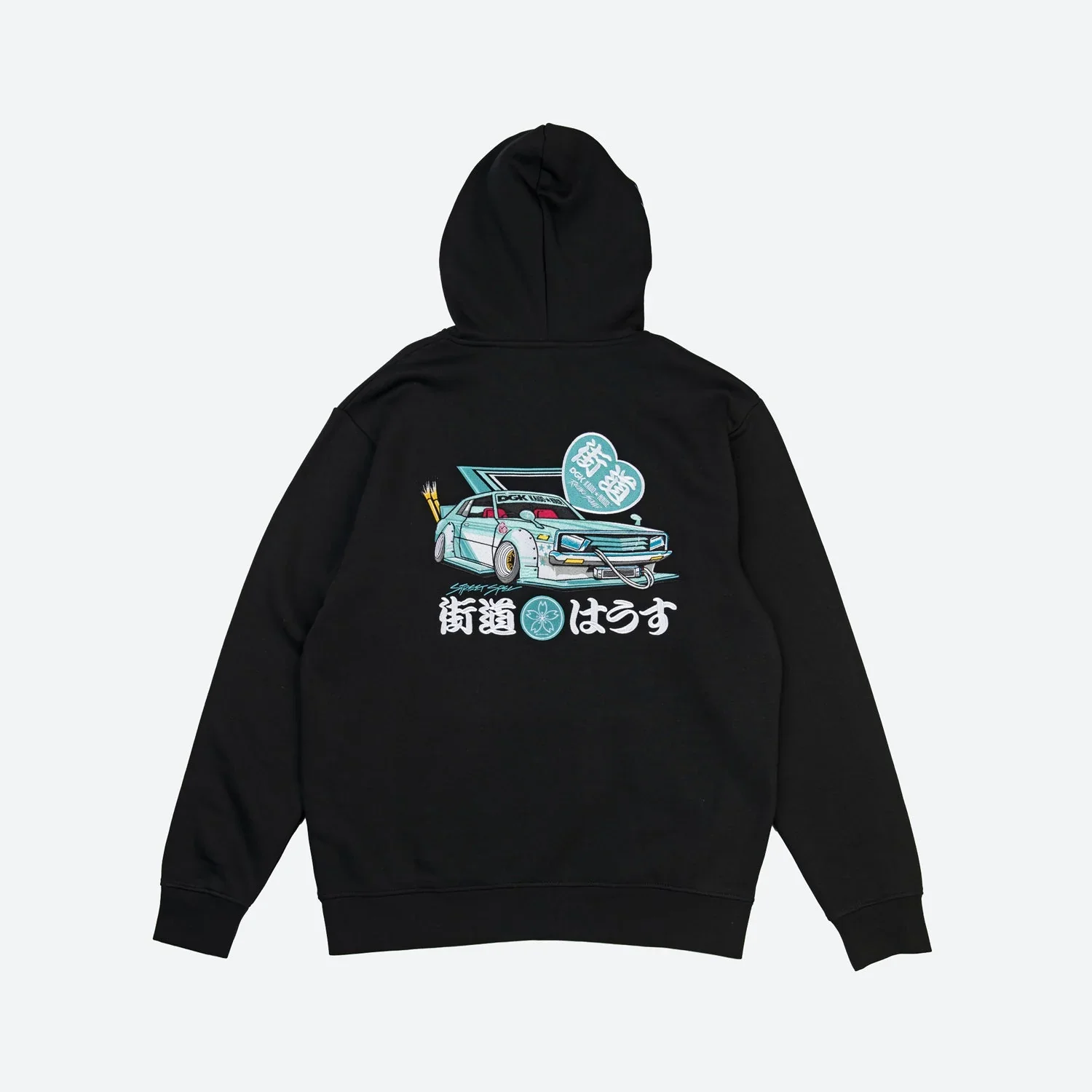 DGK x Kaido House Zokusha Embroidered Hoody - Black - Image 4