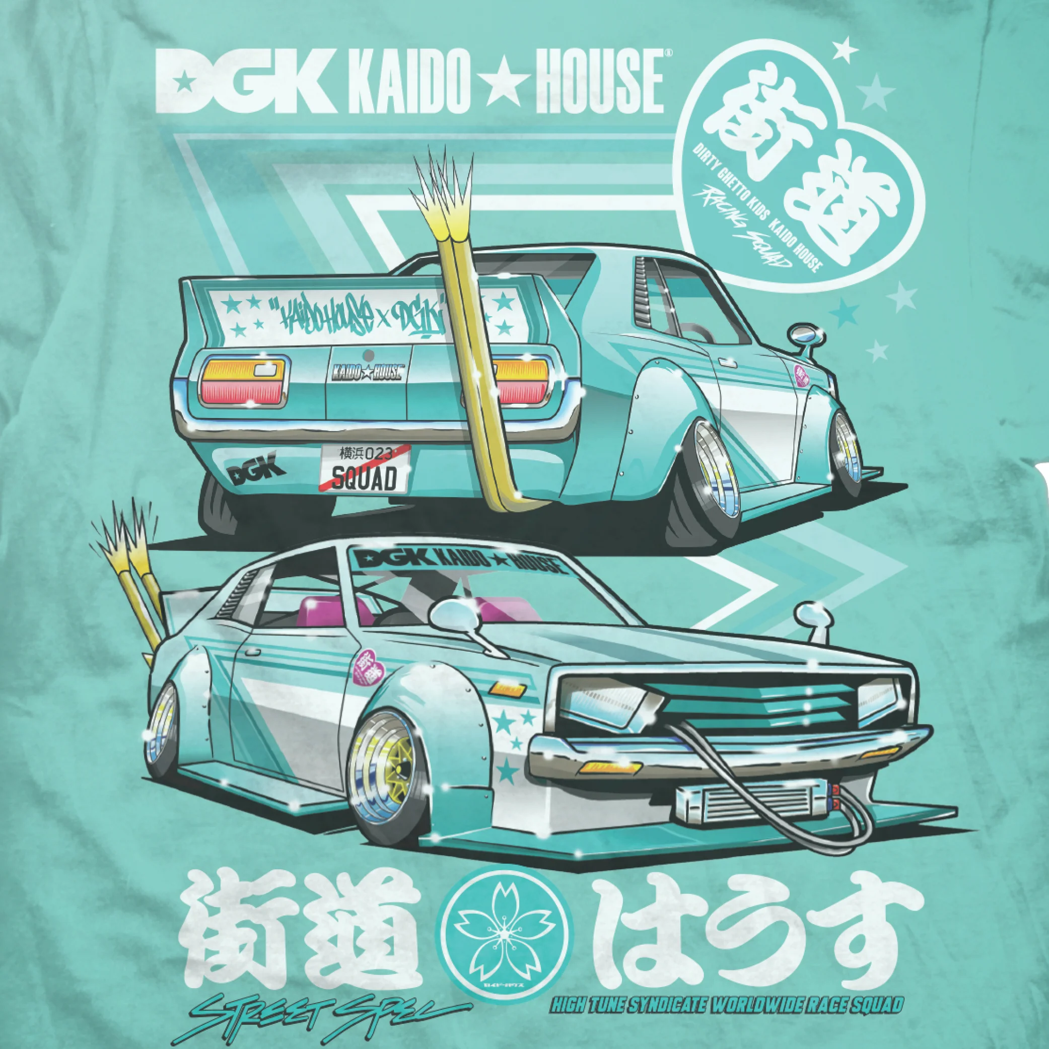 DGK x Kaido House Zokusha T-Shirt - Celadon - Image 4