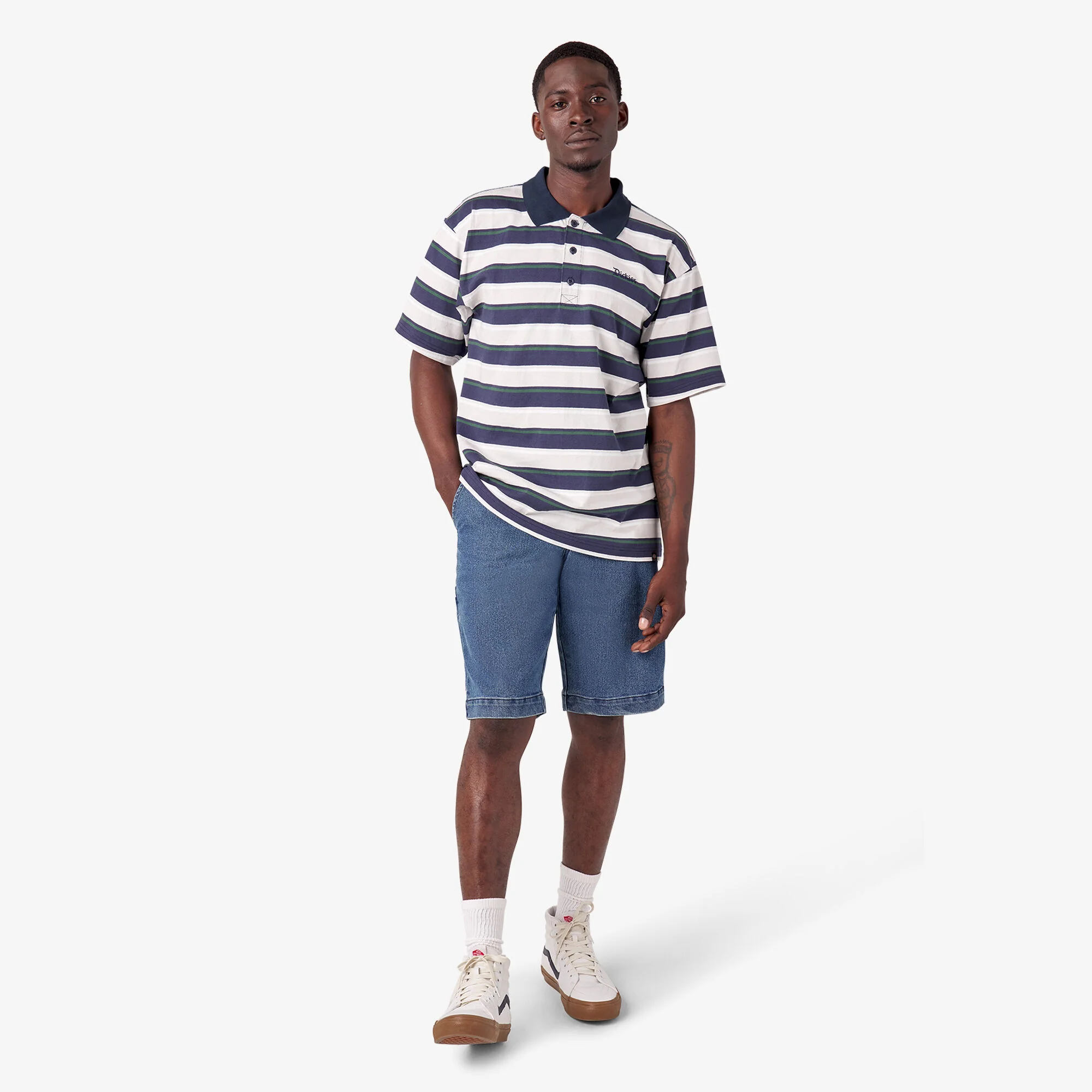 Dickies Skateboarding Guy Mariano Short Sleeve Polo Shirt - Guy Mariano Stripe - Image 5