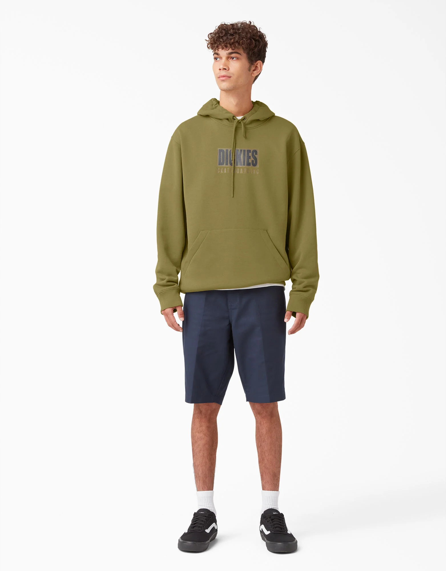 Dickies Relief Fleece Hoodie - Green Moss (G2M) - Image 4