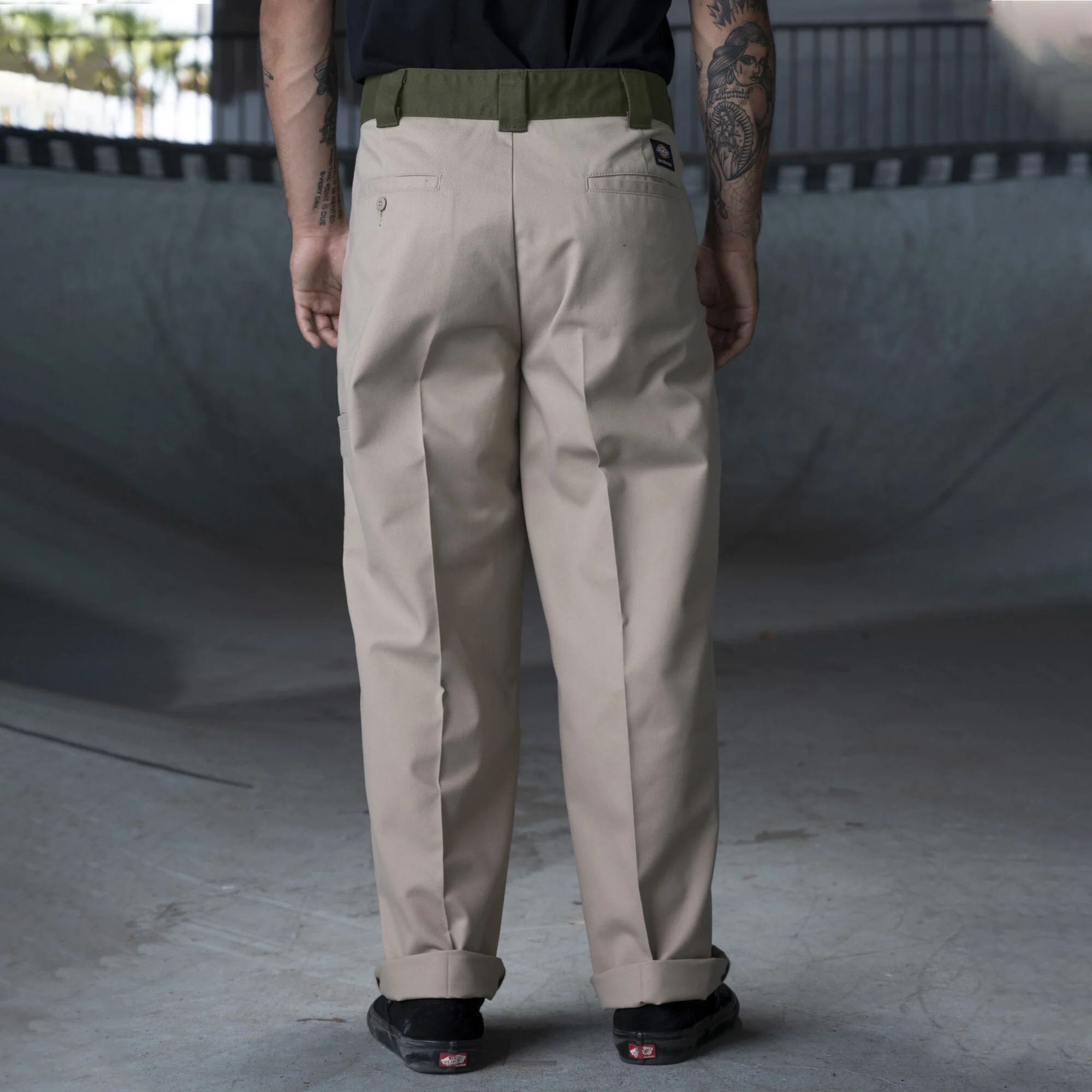Dickies Ronnie Sandoval Double Knee Pants - Desert Sand/Olive Color Block - Image 2