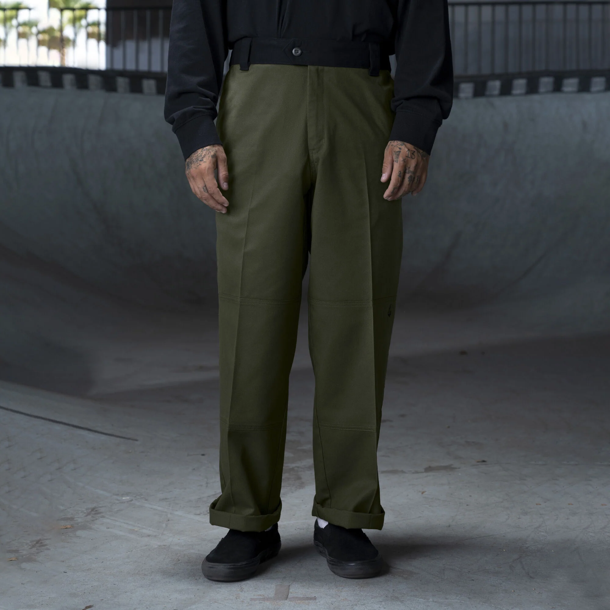 Dickies Ronnie Sandoval Double Knee Pants - Olive Green/Black Color Block