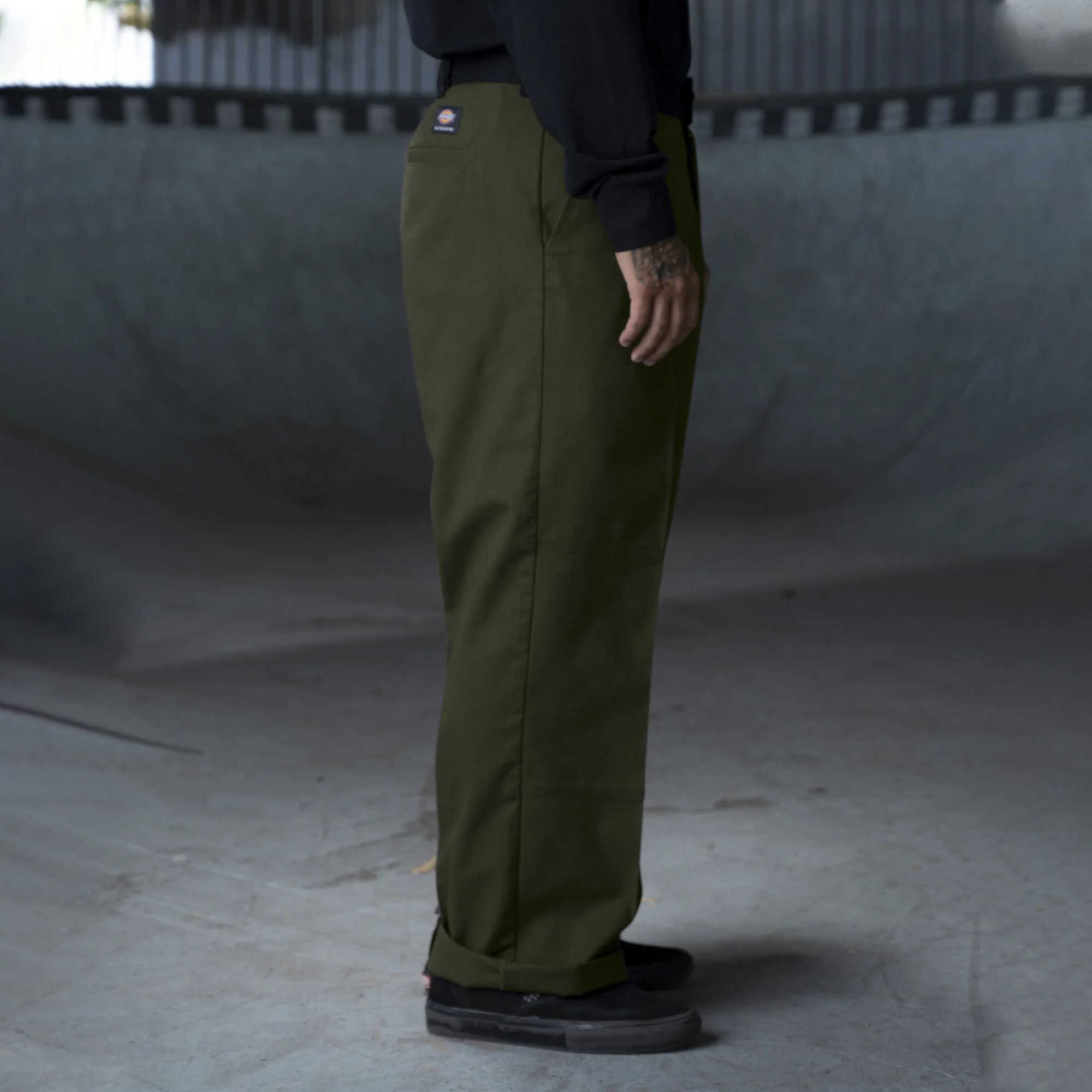 Dickies Ronnie Sandoval Double Knee Pants - Olive Green/Black Color Block - Image 4
