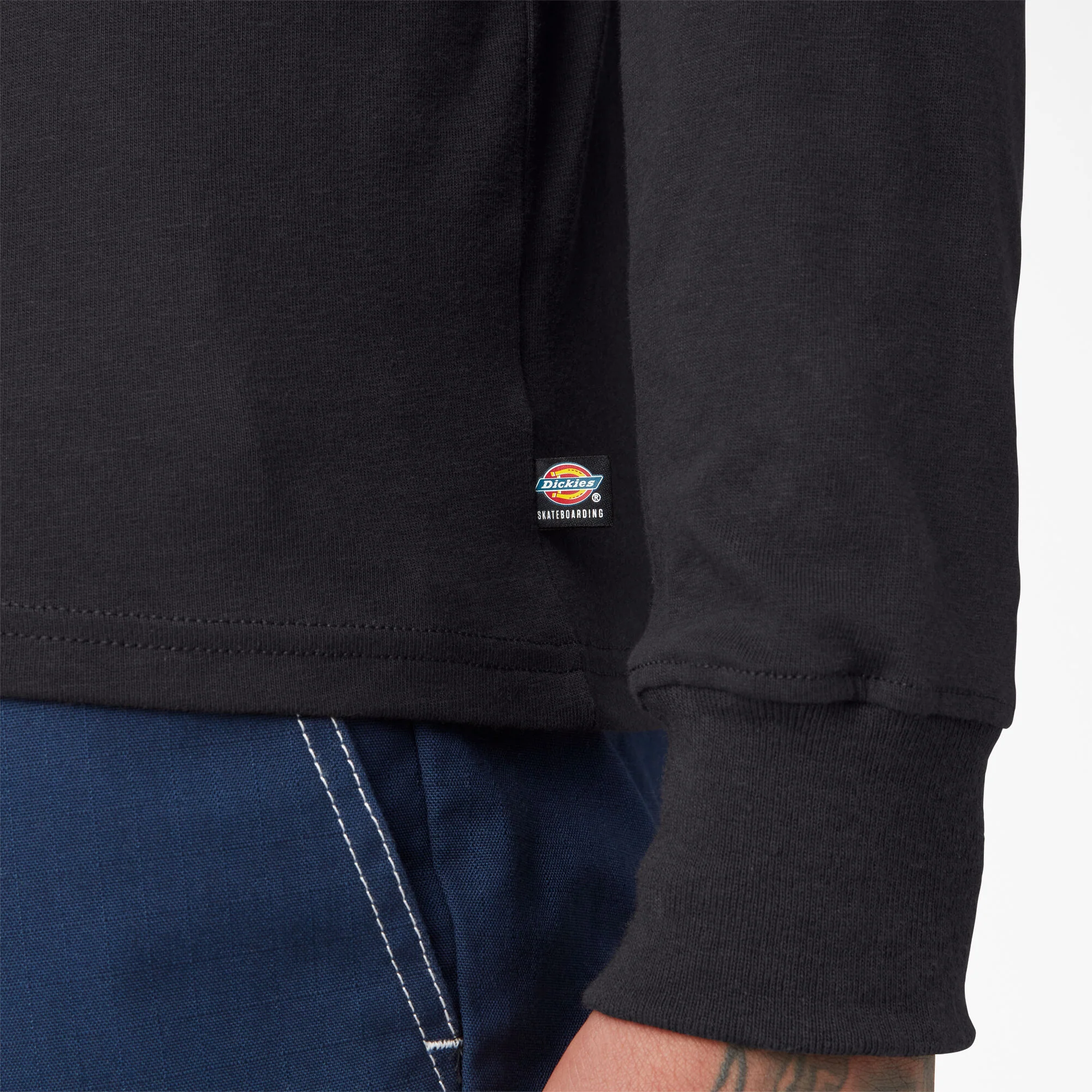 Dickies Skateboarding Logo Graphic Long Sleeve T-Shirt - Black - Image 4