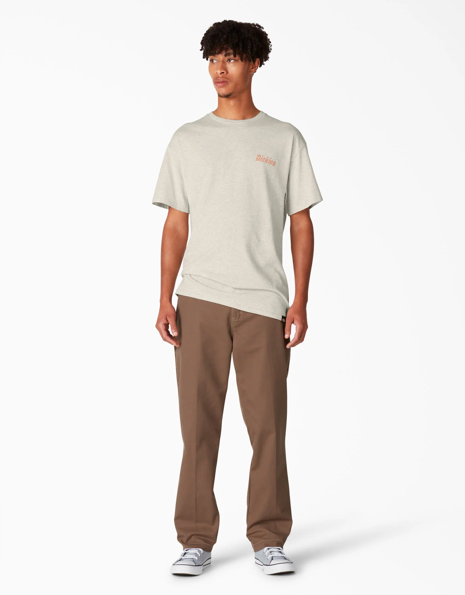 Dickies Skateboarding Split Graphic T-Shirt - Oatmeal Heather - Image 4
