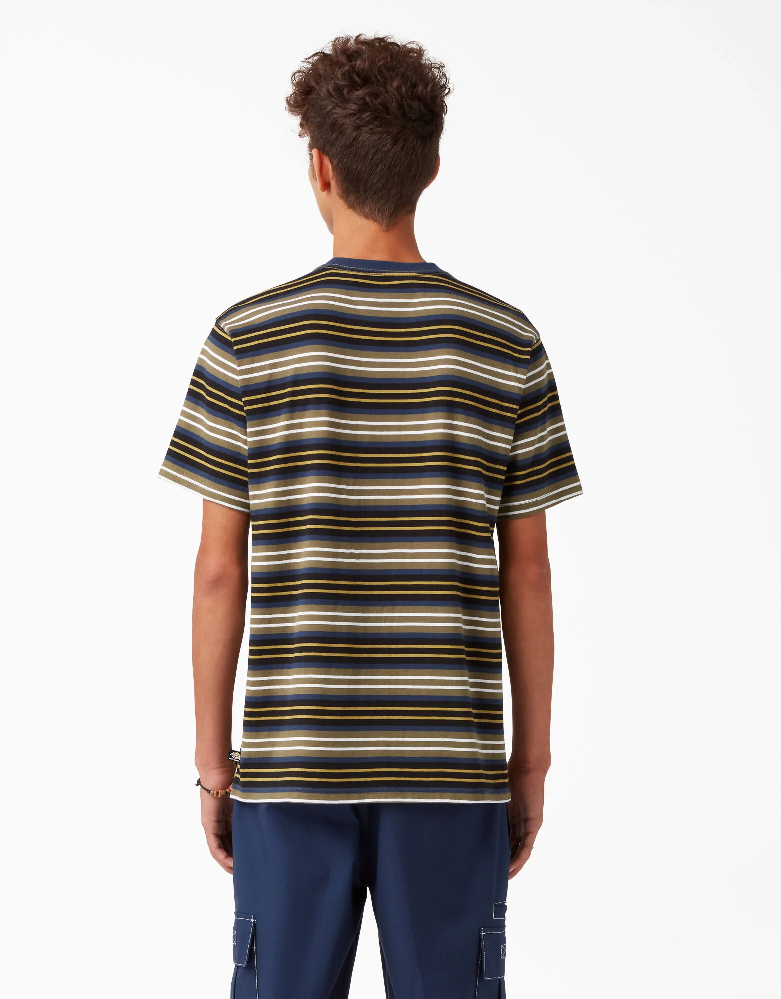 Dickies Skateboarding Stripe Graphic T-Shirt - Black/Moss Stripe - Image 2