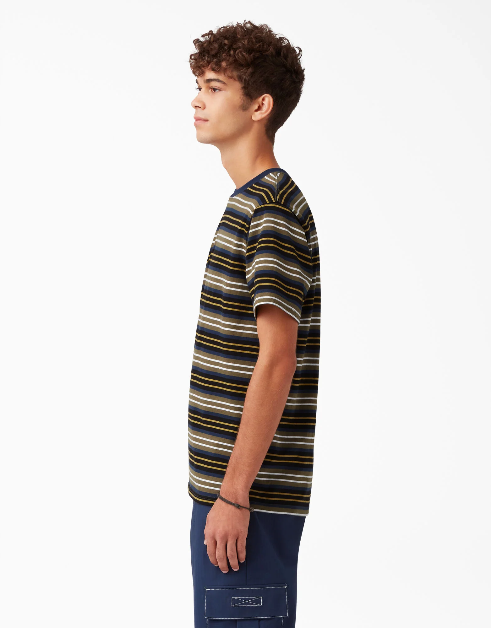 Dickies Skateboarding Stripe Graphic T-Shirt - Black/Moss Stripe - Image 3