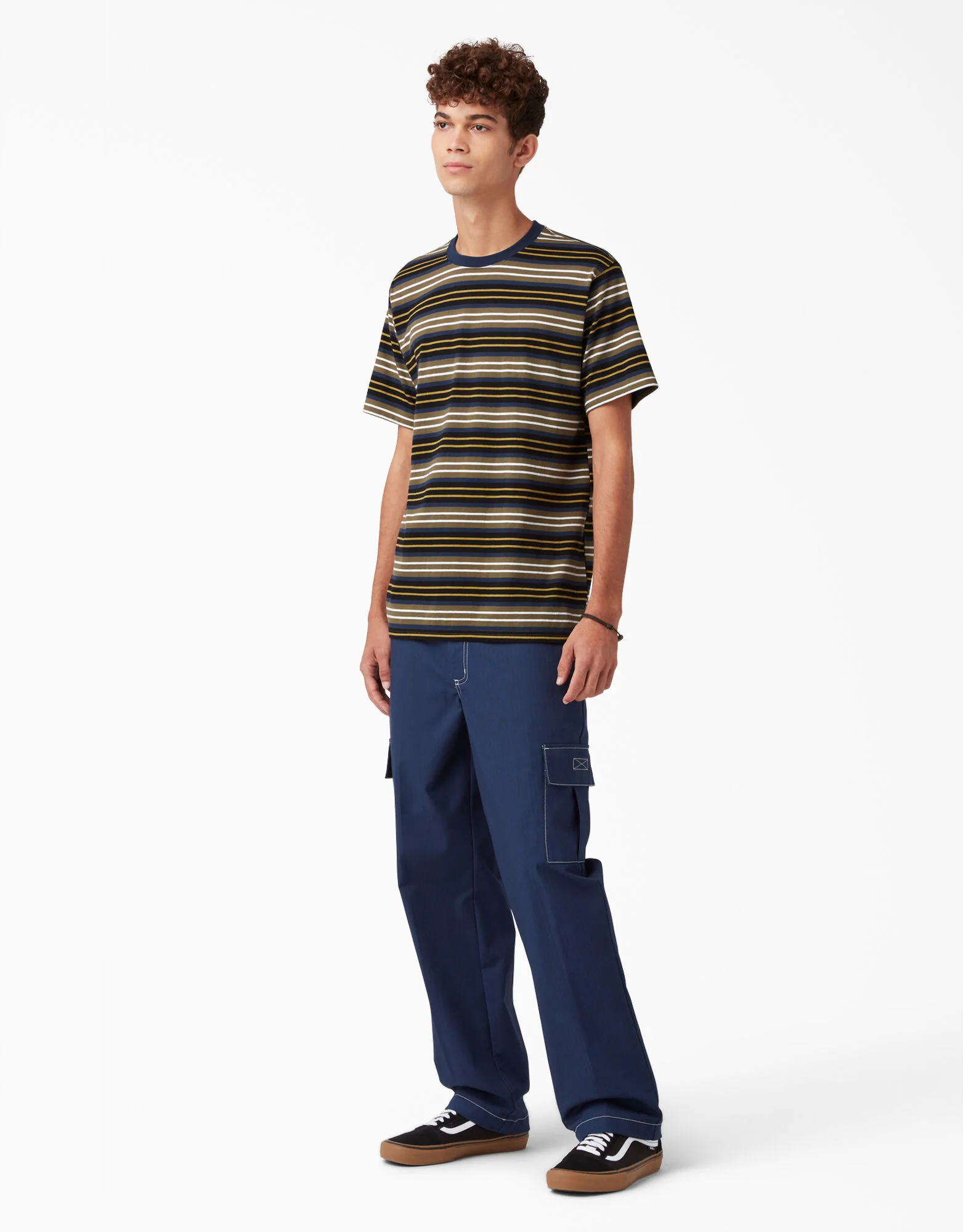 Dickies Skateboarding Stripe Graphic T-Shirt - Black/Moss Stripe - Image 4