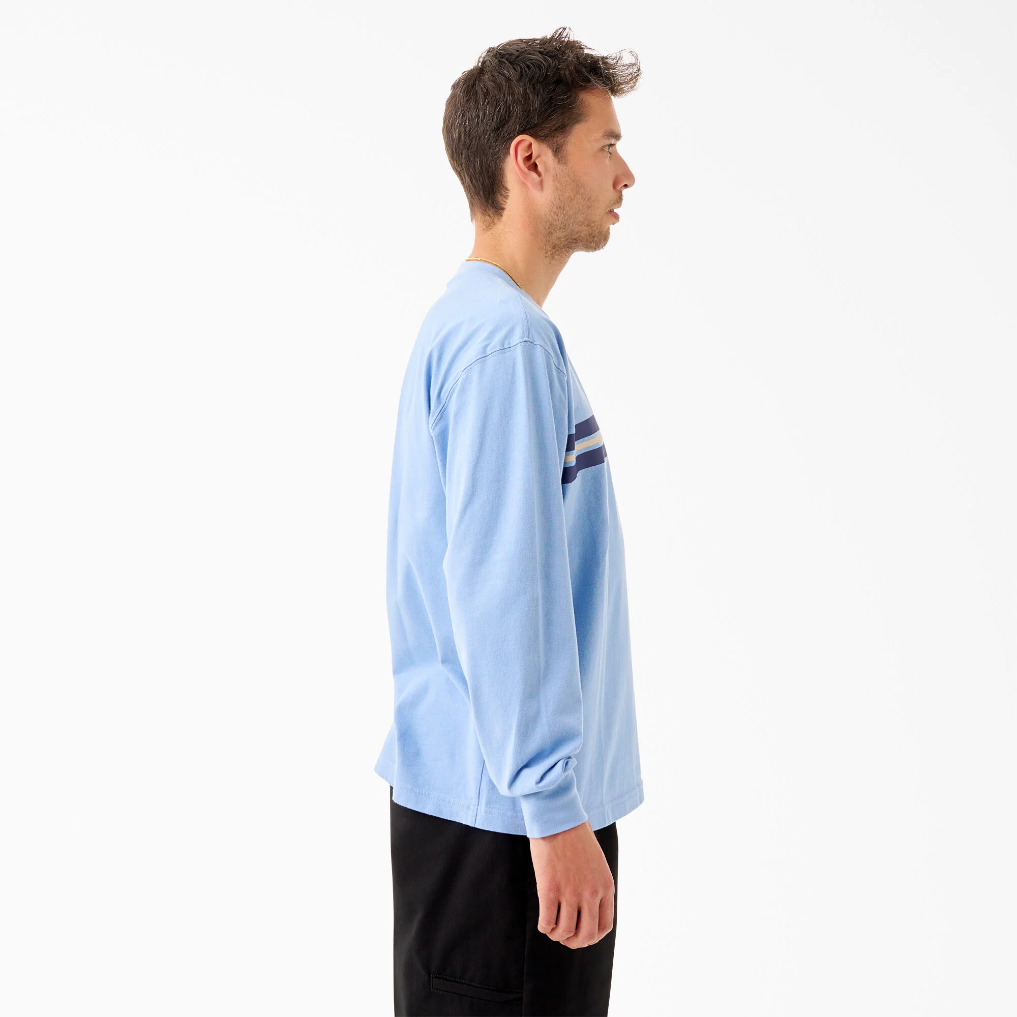 Dickies Tom Knox Long Sleeve T-Shirt - Blue - Image 3
