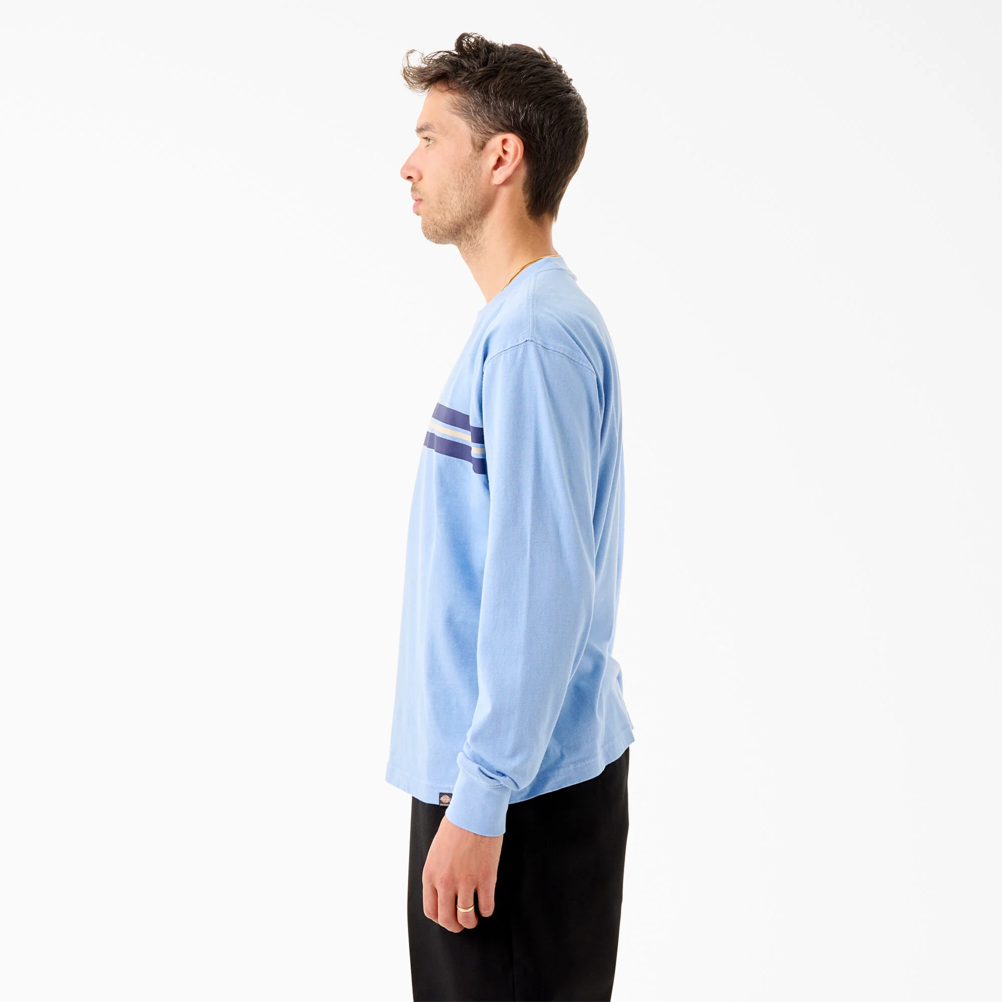 Dickies Tom Knox Long Sleeve T-Shirt - Blue - Image 4
