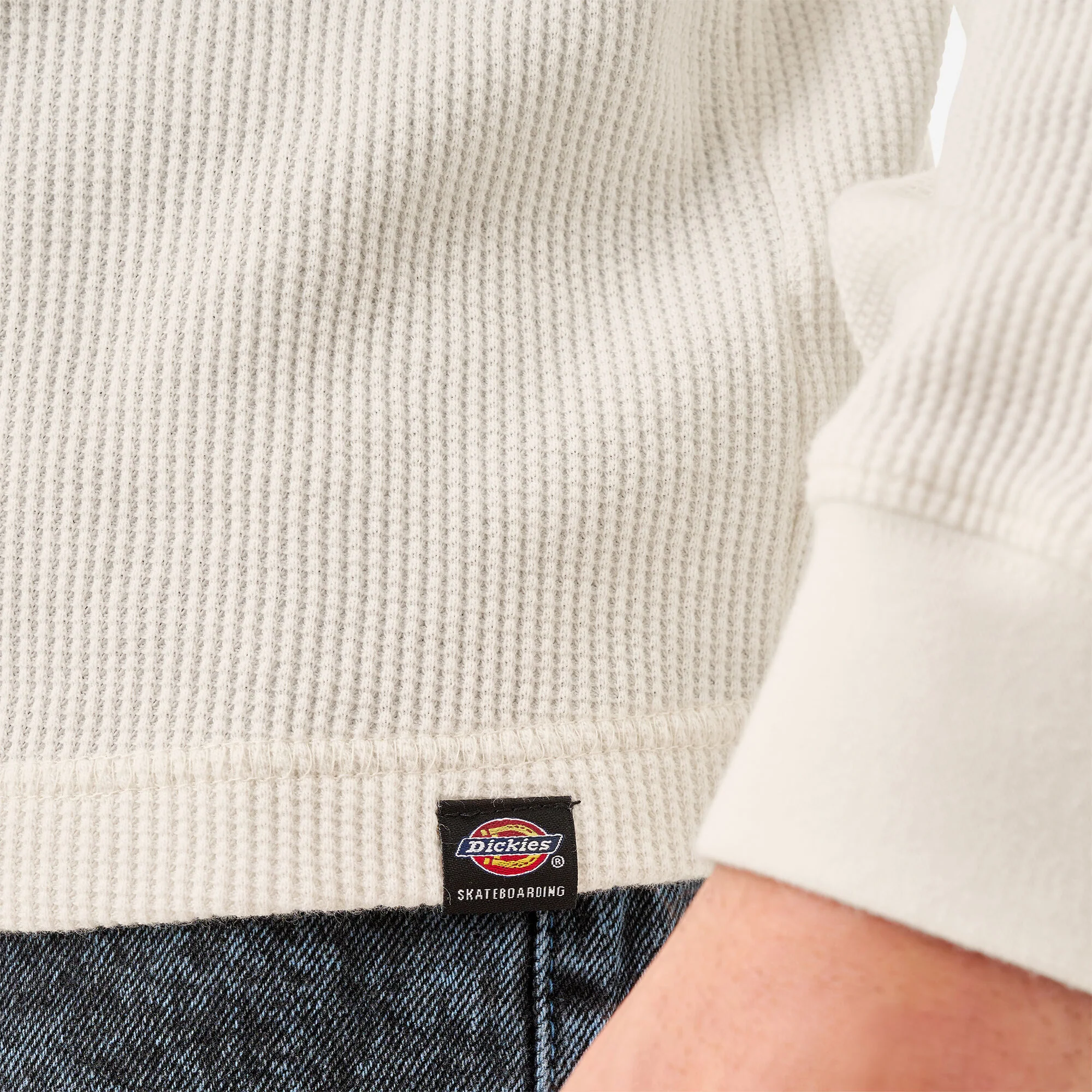 Dickies Tom Knox Thermal Shirt - Cream - Image 5