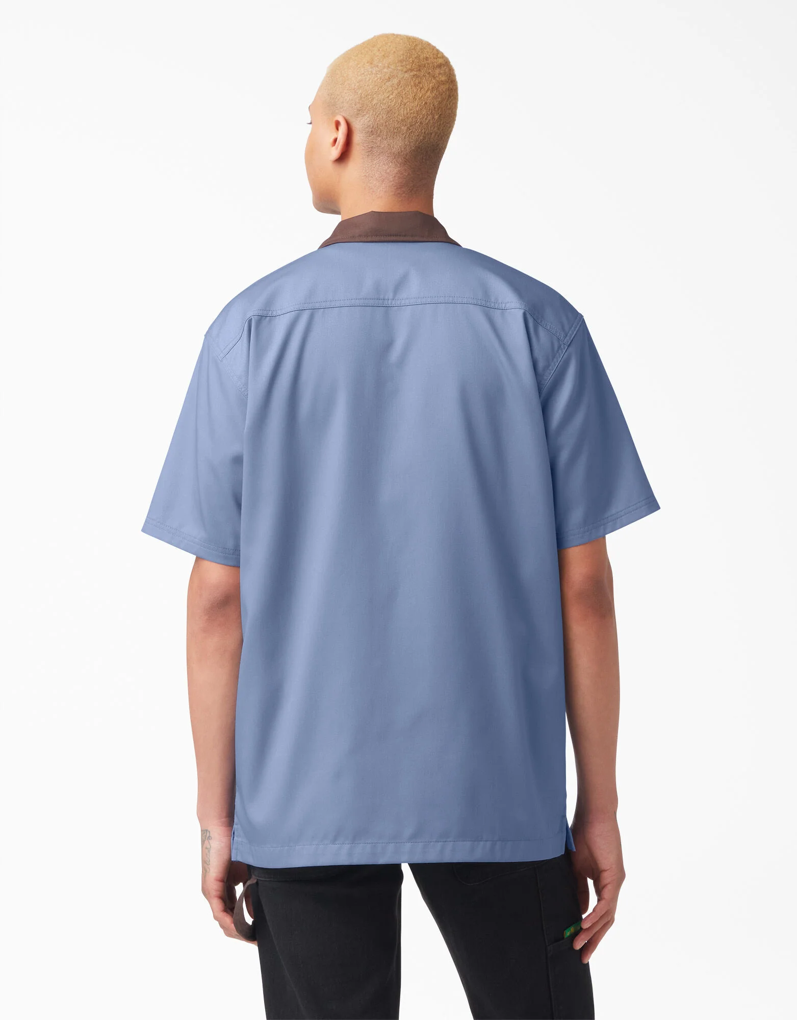 Dickies Vincent Alvarez Block Collar Work Shirt - Gulf Blue - Image 2
