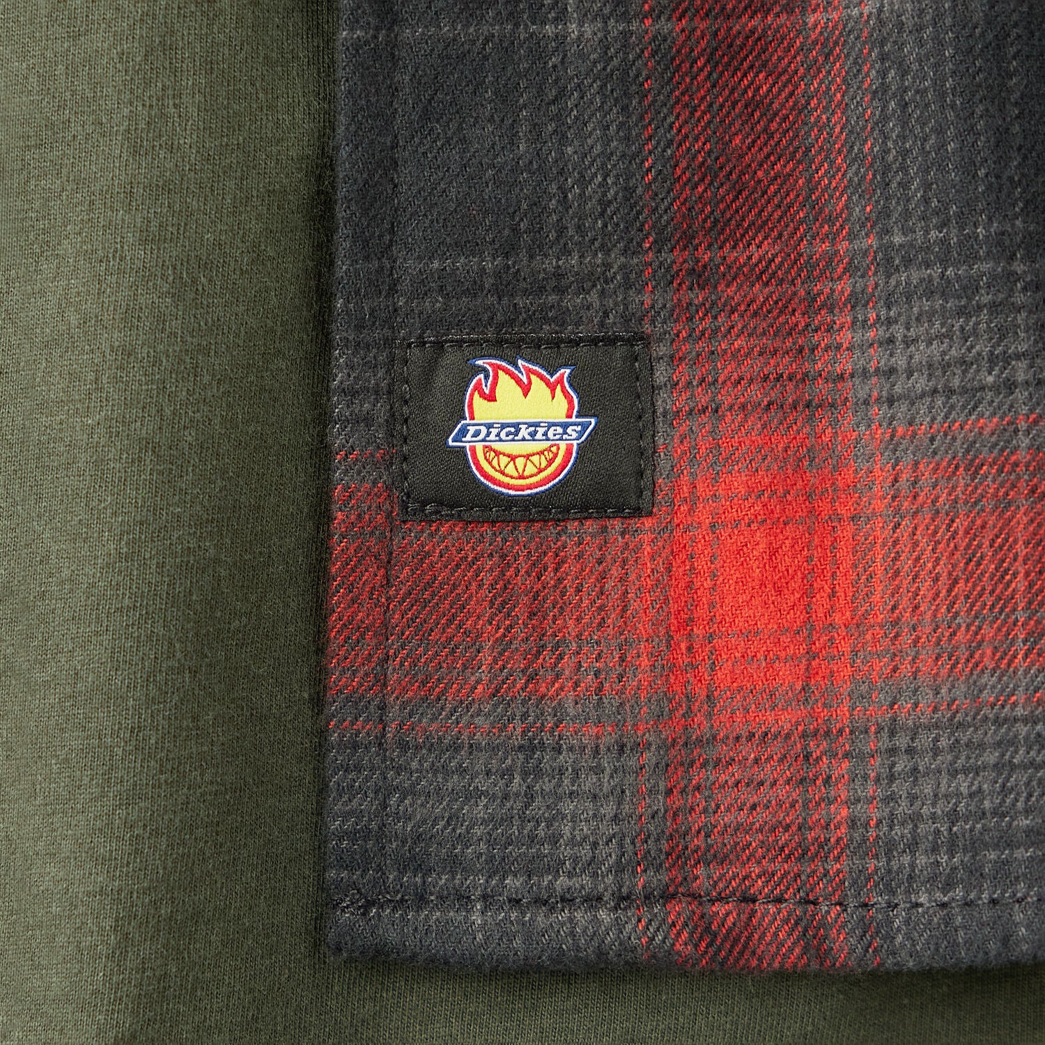 Dickies X Spitfire Flannel LS Shirt - Red Ochre - Image 5