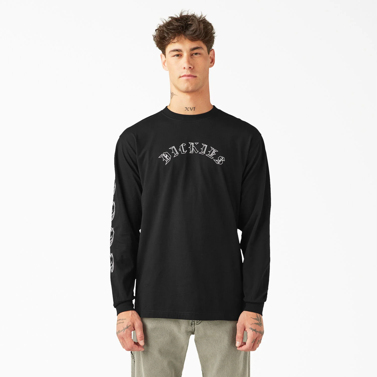 Dickies X Spitfire Knit Long Sleeve T-Shirt - Black - Image 2