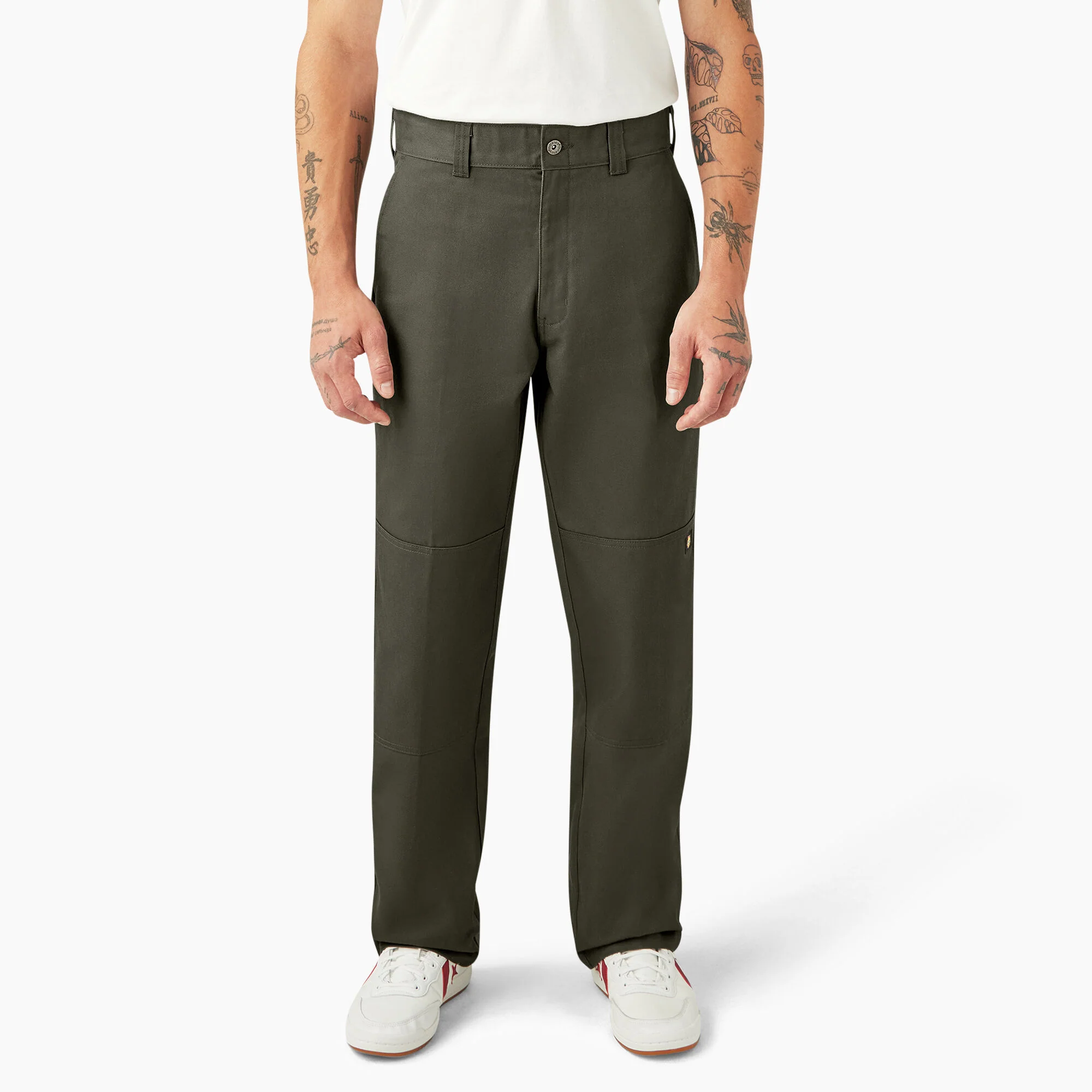 Dickies X Spitfire Twill Double Knee Pants - Olive Green - Image 2
