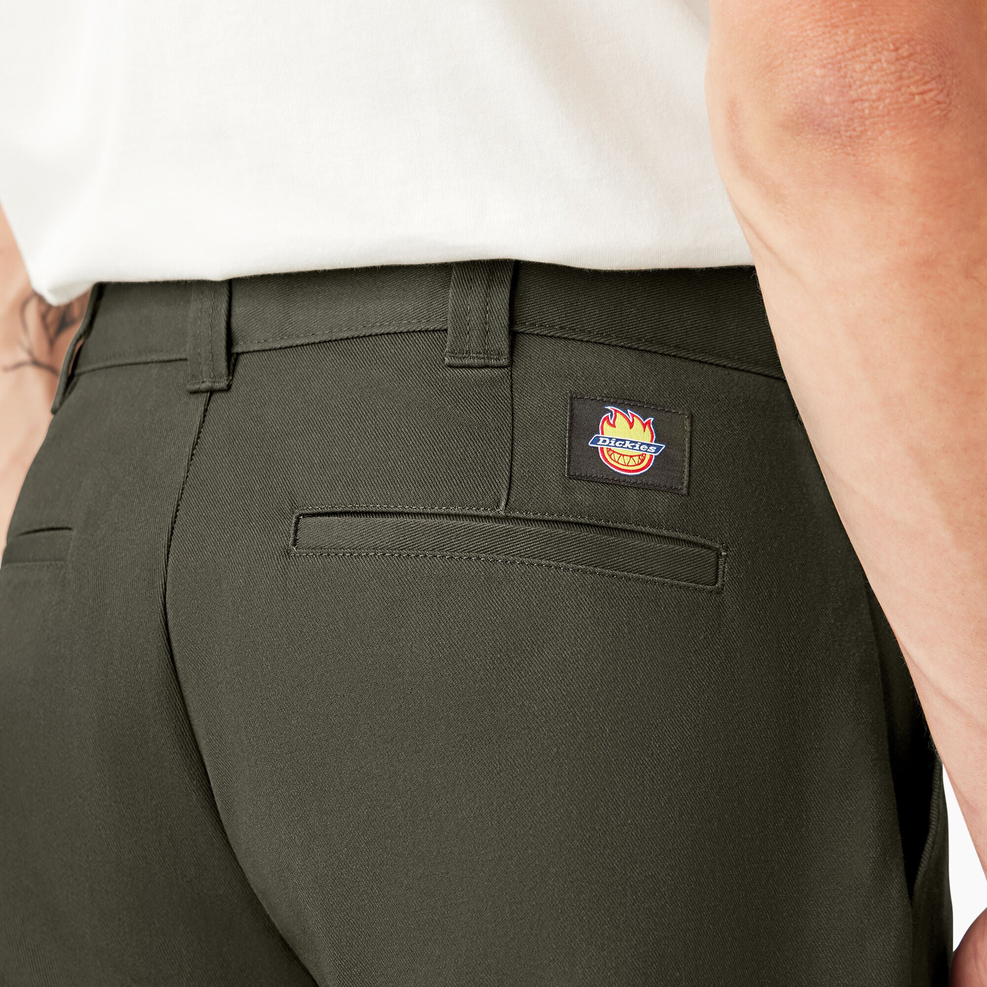 Dickies X Spitfire Twill Double Knee Pants - Olive Green - Image 4