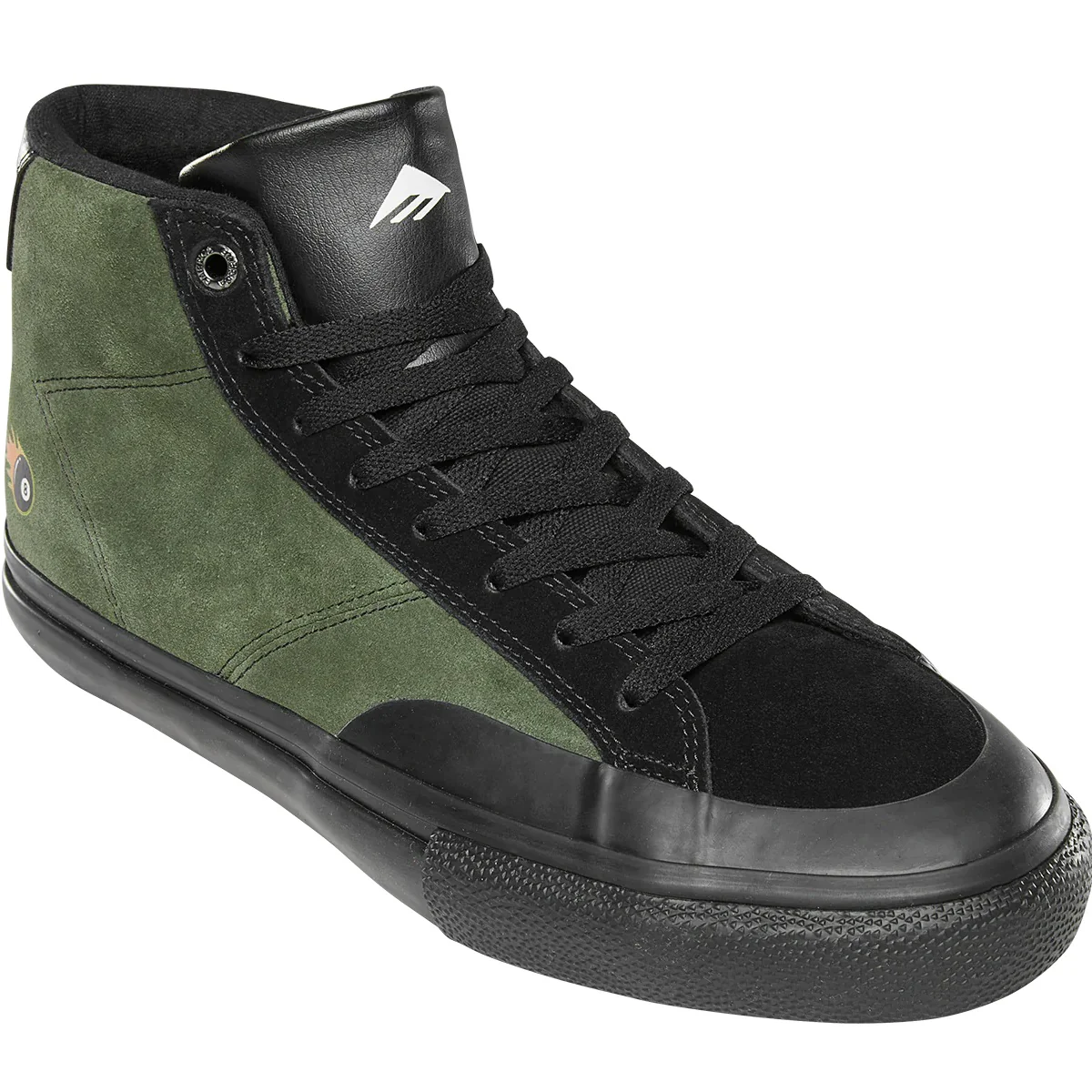 Emerica Shoes Omen Hi Erick Winkowski - Black/Olive - Image 4