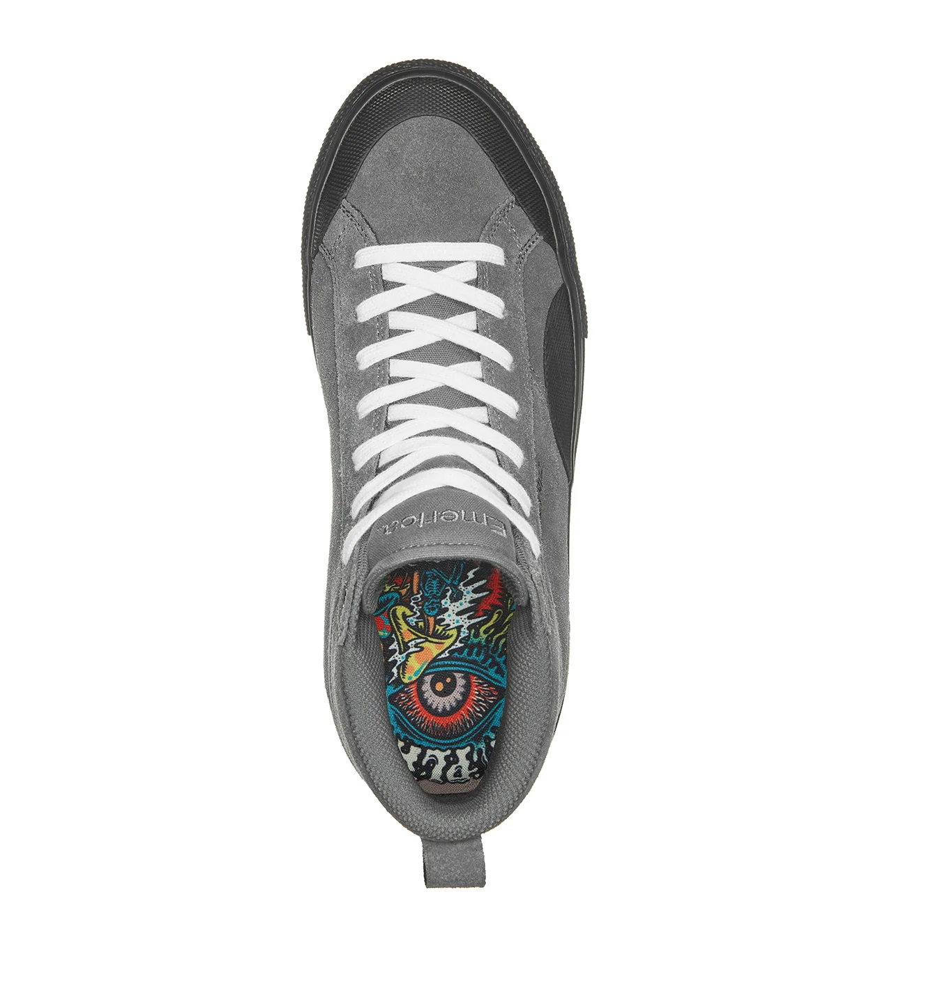 Emerica X Santa Cruz Omen Hi Shoes - Grey/Black - Image 2