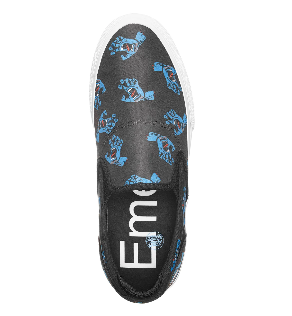 Emerica X Santa Cruz Wino G6 Slip-On Shoes - Blue/Black/White - Image 2