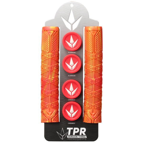 Envy Handgrips V3 (TPR) - Orange/Red (Pair) - Image 2
