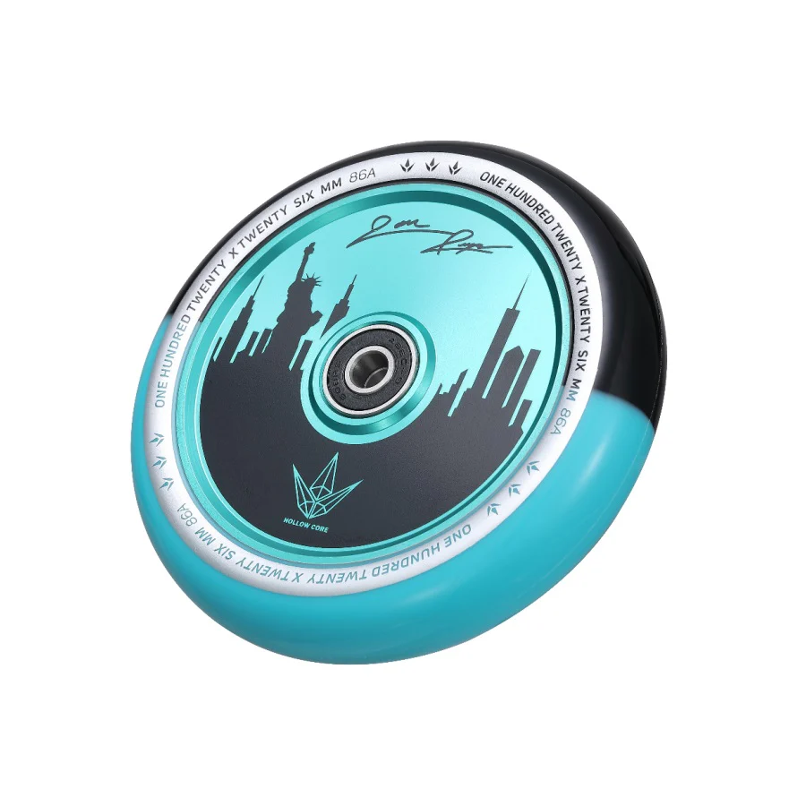 Envy Hollowcore Jon Reyes Signature Wheel 120mm - Black/Teal (Pair) - Image 2