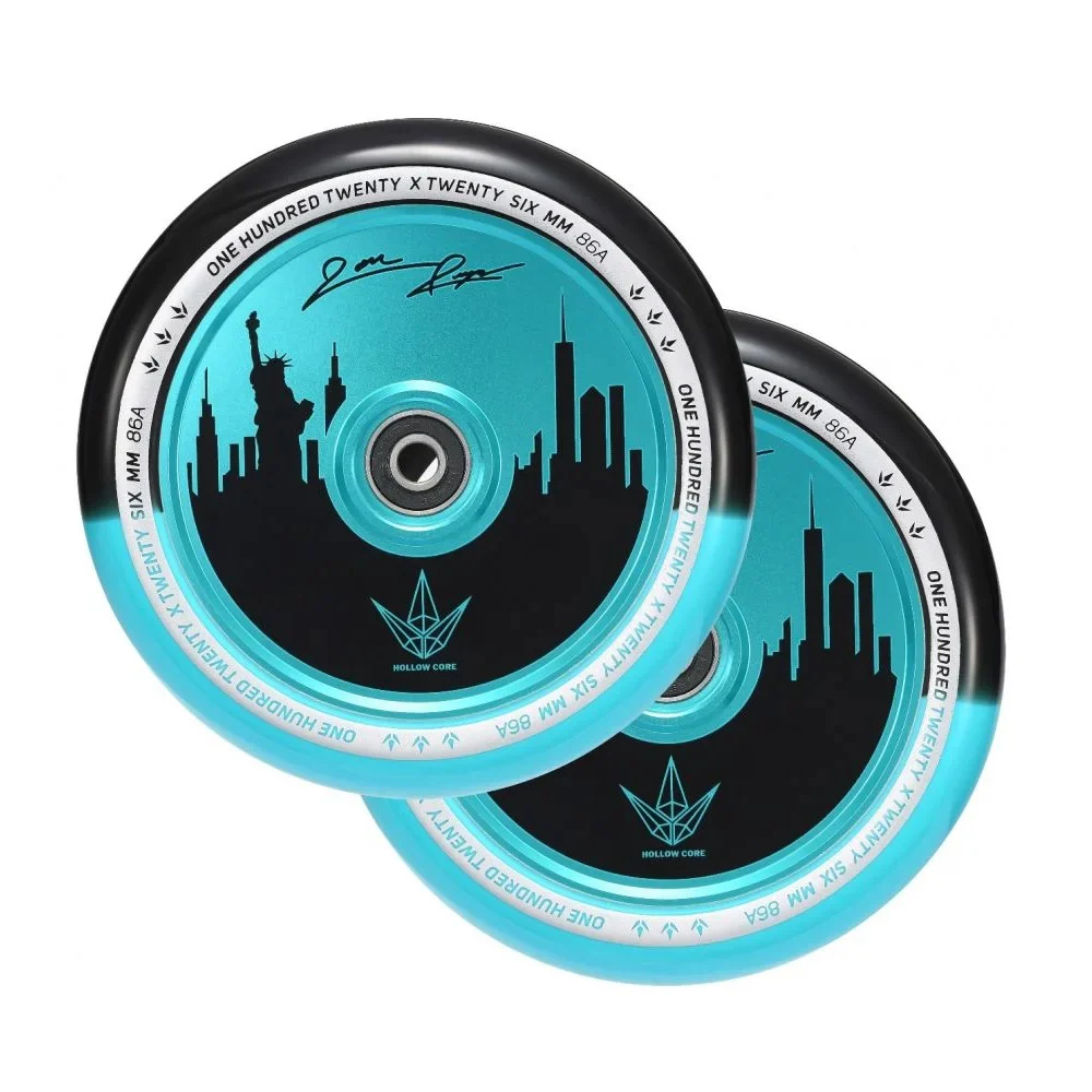 Envy Hollowcore Jon Reyes Signature Wheel 120mm - Black/Teal (Pair) - Image 3