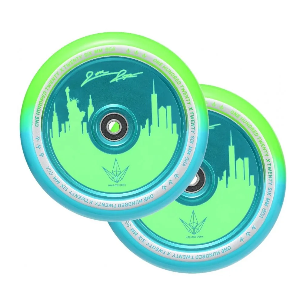Envy Hollowcore Jon Reyes Signature Wheel 120mm - Green/Teal (Pair) - Image 3