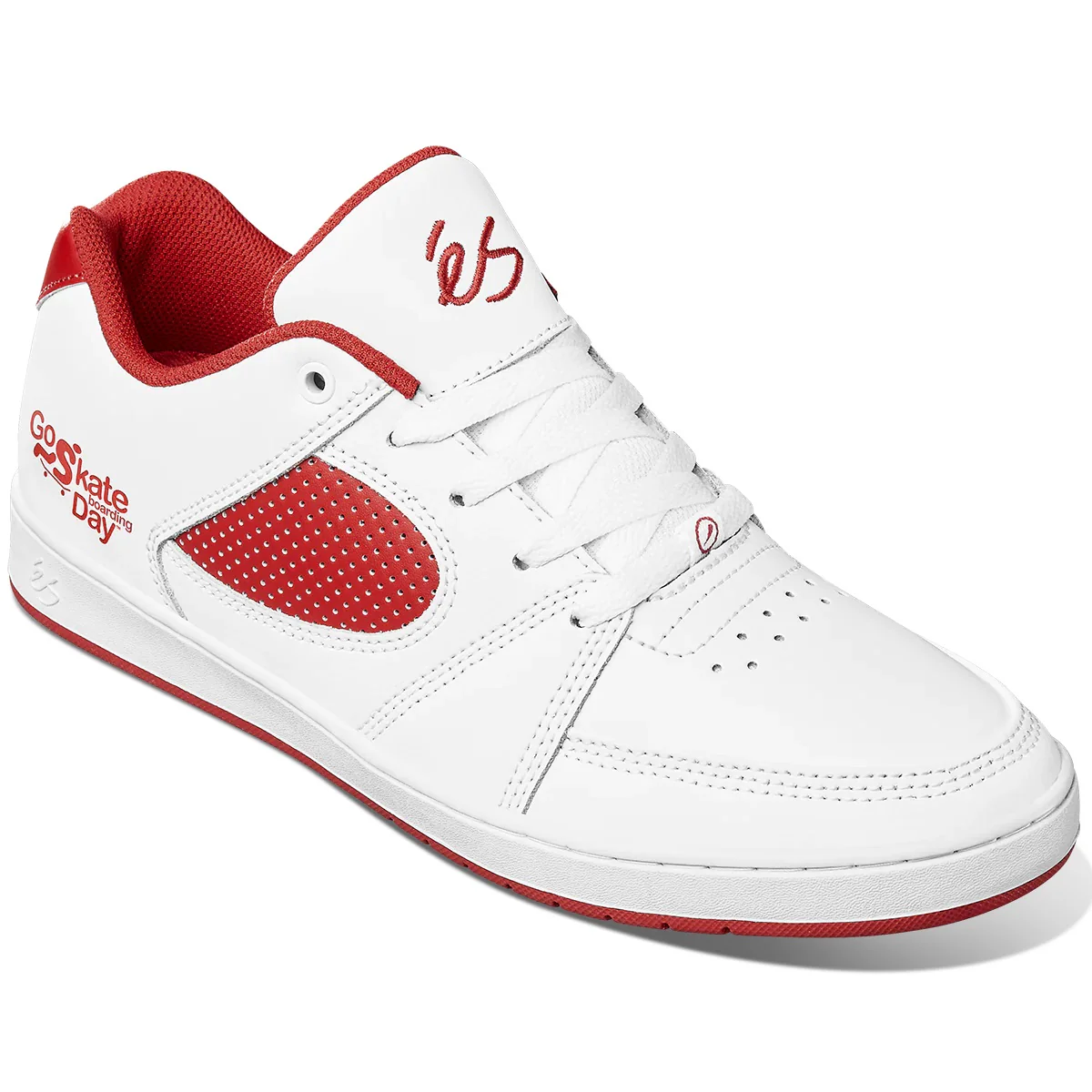 éS Shoes Accel Slim x Go Skateboarding Day - White/Red - Image 4