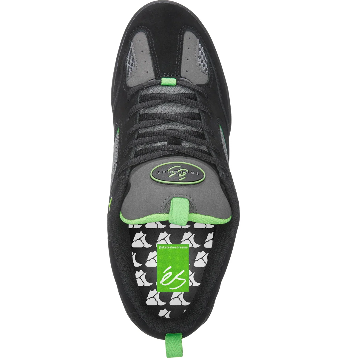 éS Shoes Quattro X Skate Shoe Dreams - Black/Grey - Image 2