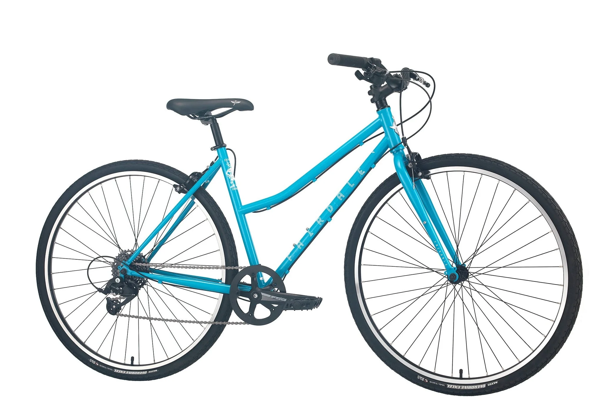Fairdale Lookfar Step-Thru Complete Cruiser Bike - Gloss Surf Blue