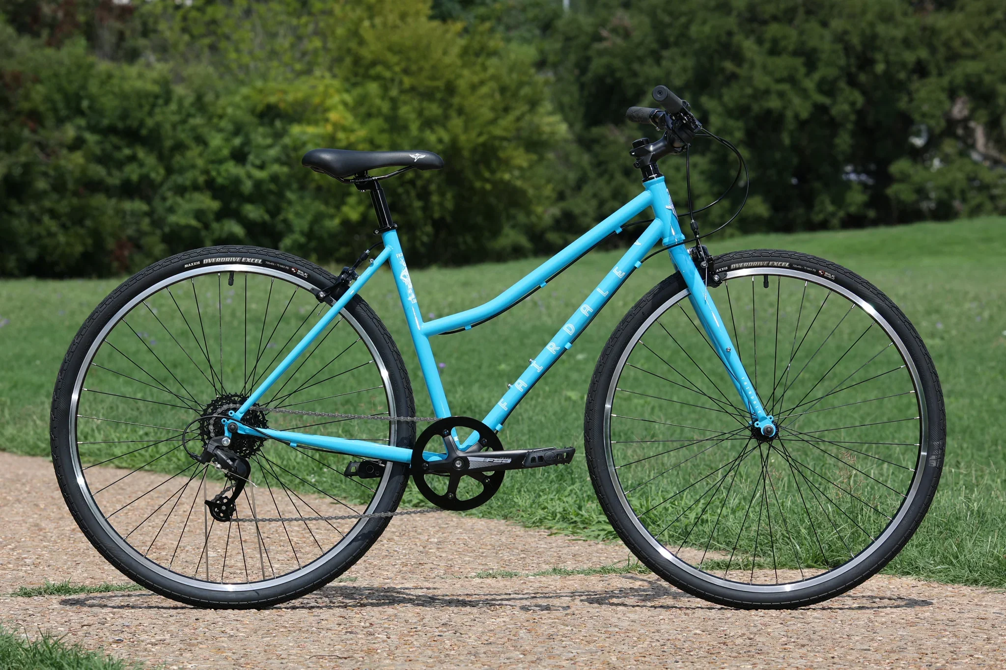 Fairdale Lookfar Step-Thru Complete Cruiser Bike - Gloss Surf Blue - Image 3