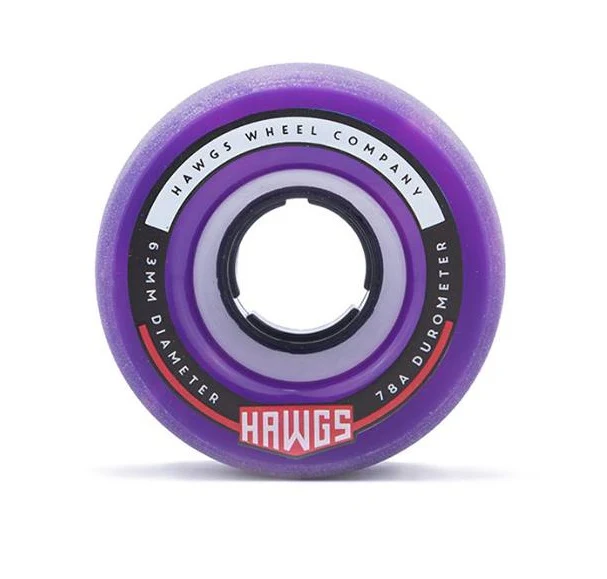 Hawgs Fatty Wheels 63mm 78a - Pink/Purple Swirl (Set of 4) - Image 2