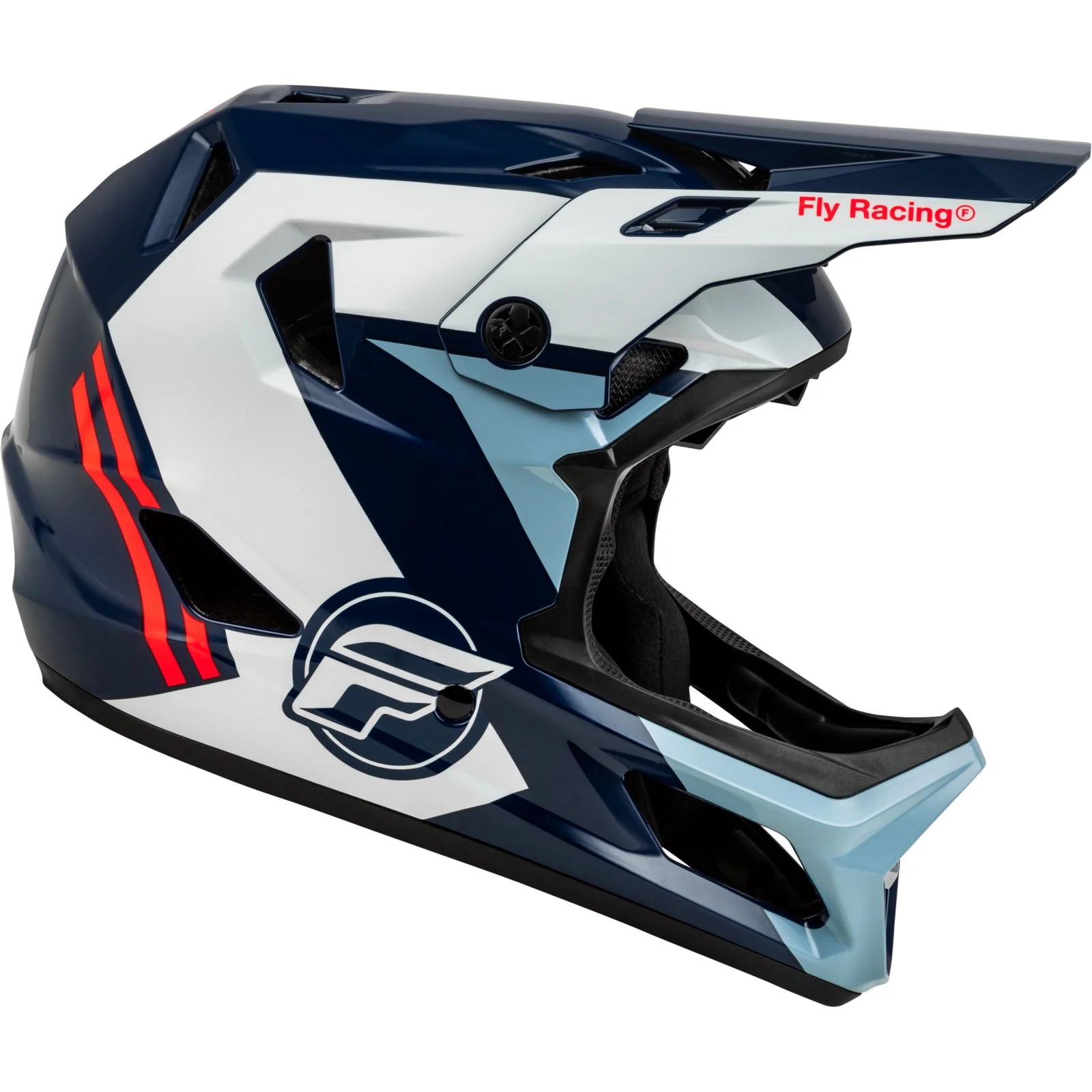 Fly Racing Youth Rayce (2024) Full Face Helmet - Red/White/Blue - Image 4