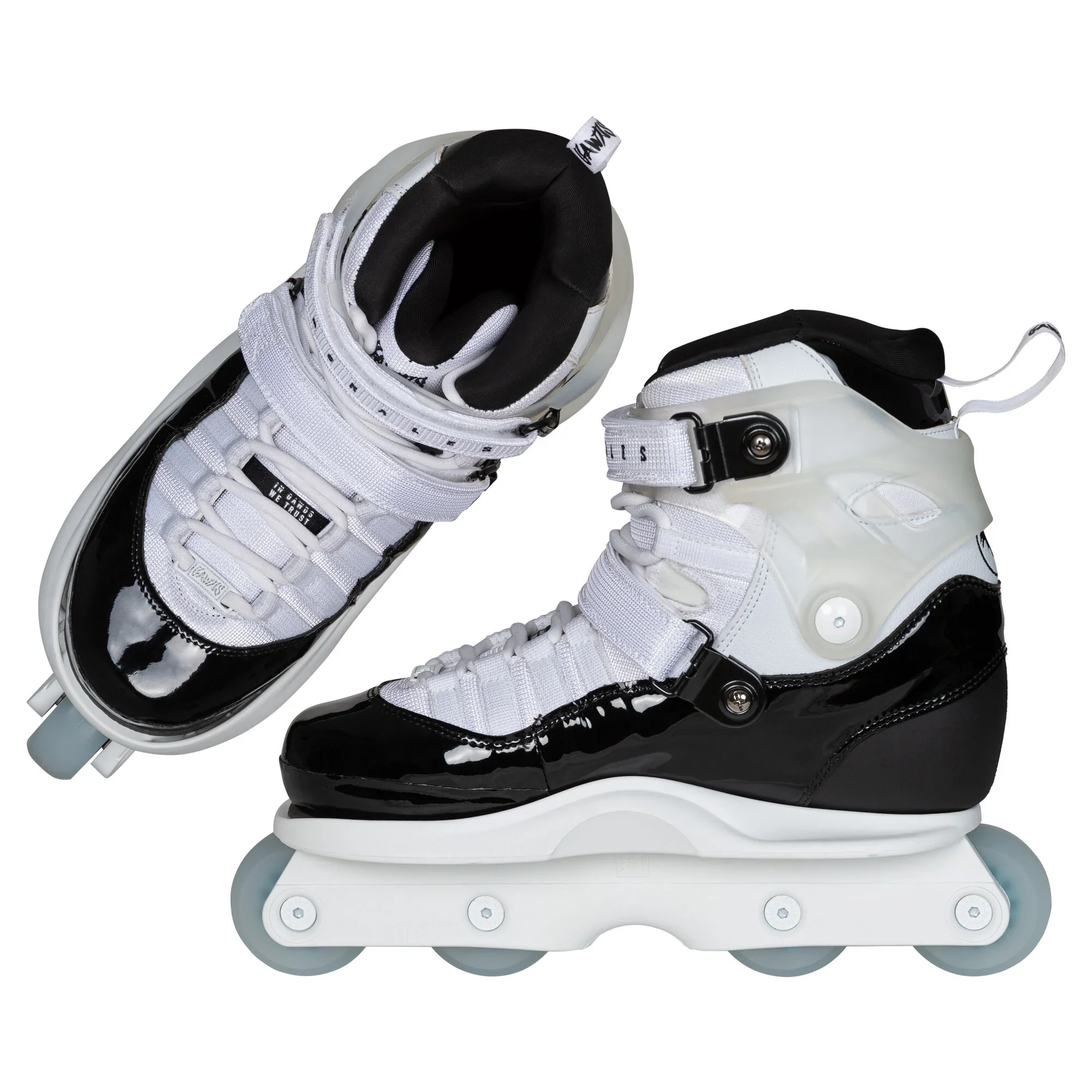 Gawds FM 5 Aggressive Inline Skates Complete - White/Black - Image 4