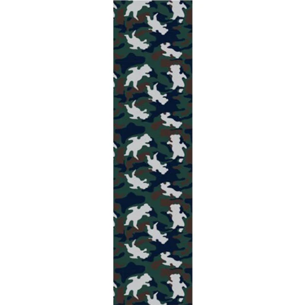 Grizzly OG Bear Warp Single Sheet Griptape - 9″x33″ Camo Green