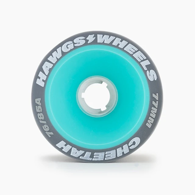 Hawgs Dual-Duro Cheetah Wheels 77mm 85a - Grey/Teal (Set of 4) - Image 2