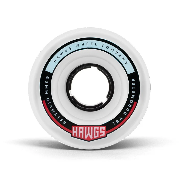 Hawgs Fatty Wheels 63mm 78a - White (Set of 4)